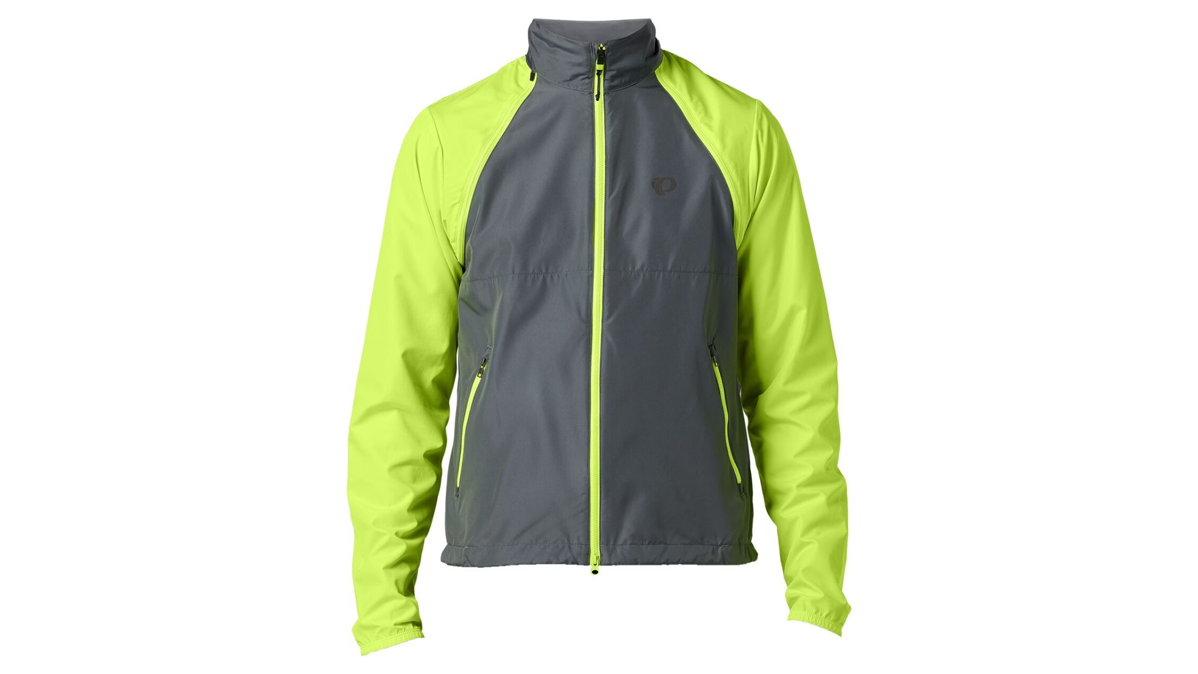 Pearl Izumi Men's Dark Gray Neon Yellow Cycling Jacket, Father's Day Gift for Athletes