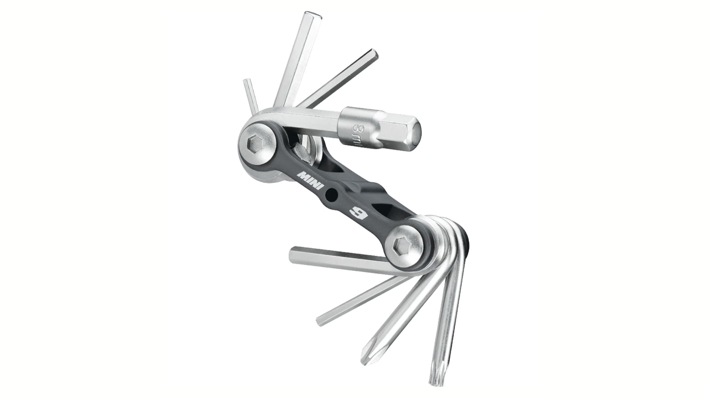 Toppik Small Silver Open Multi Tool on White Background, Father's Day Gift Ideas