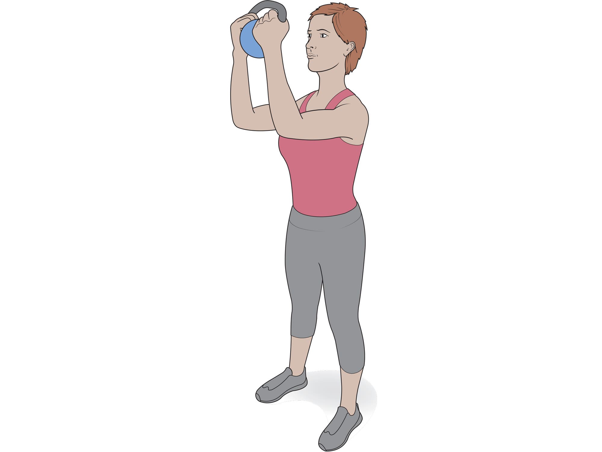 Step-back lunge with kettlebell