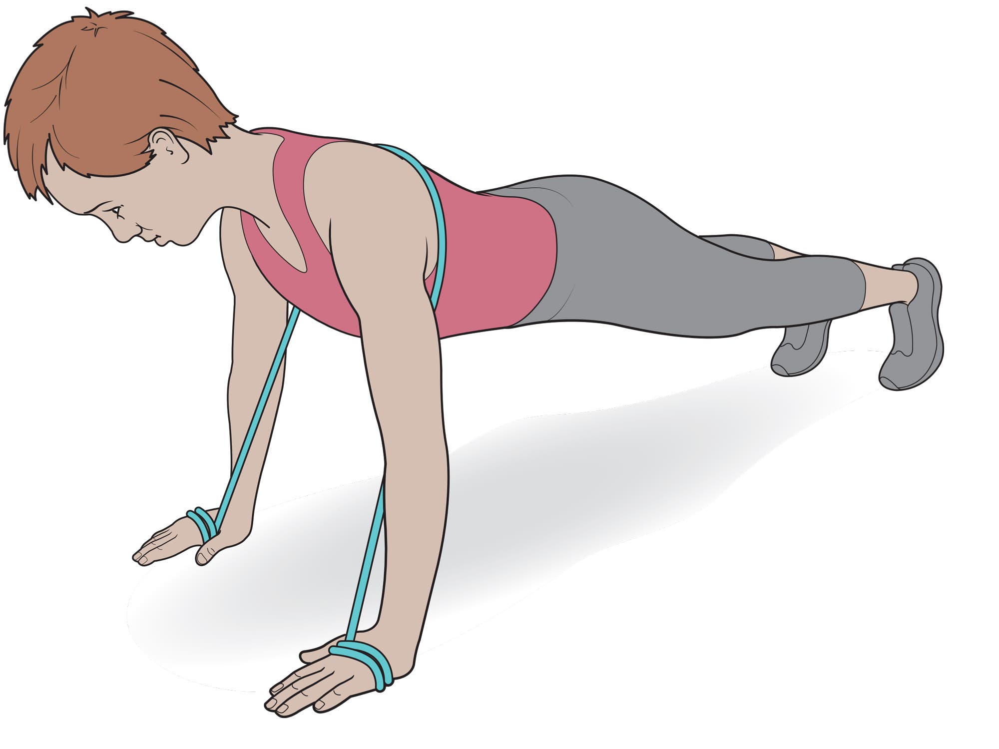 Pushup with resistance band