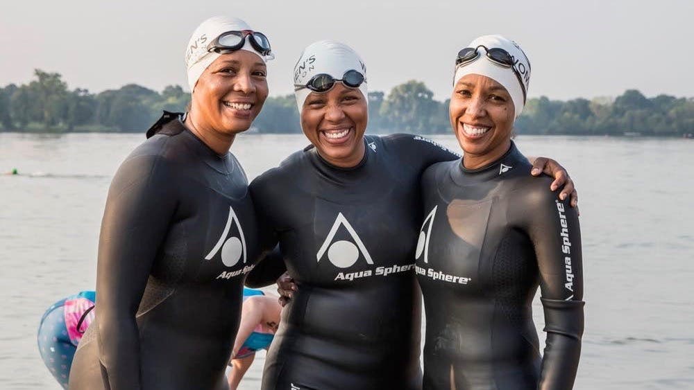 Athletes prepare for a triathlon in Minneapolis. There are several triathlon distances to try.