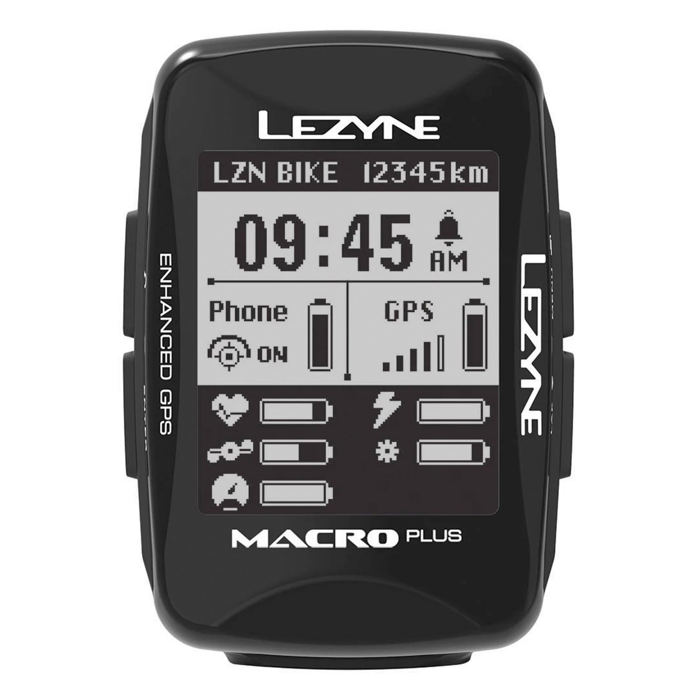 Screen of a Lezyne bike computer