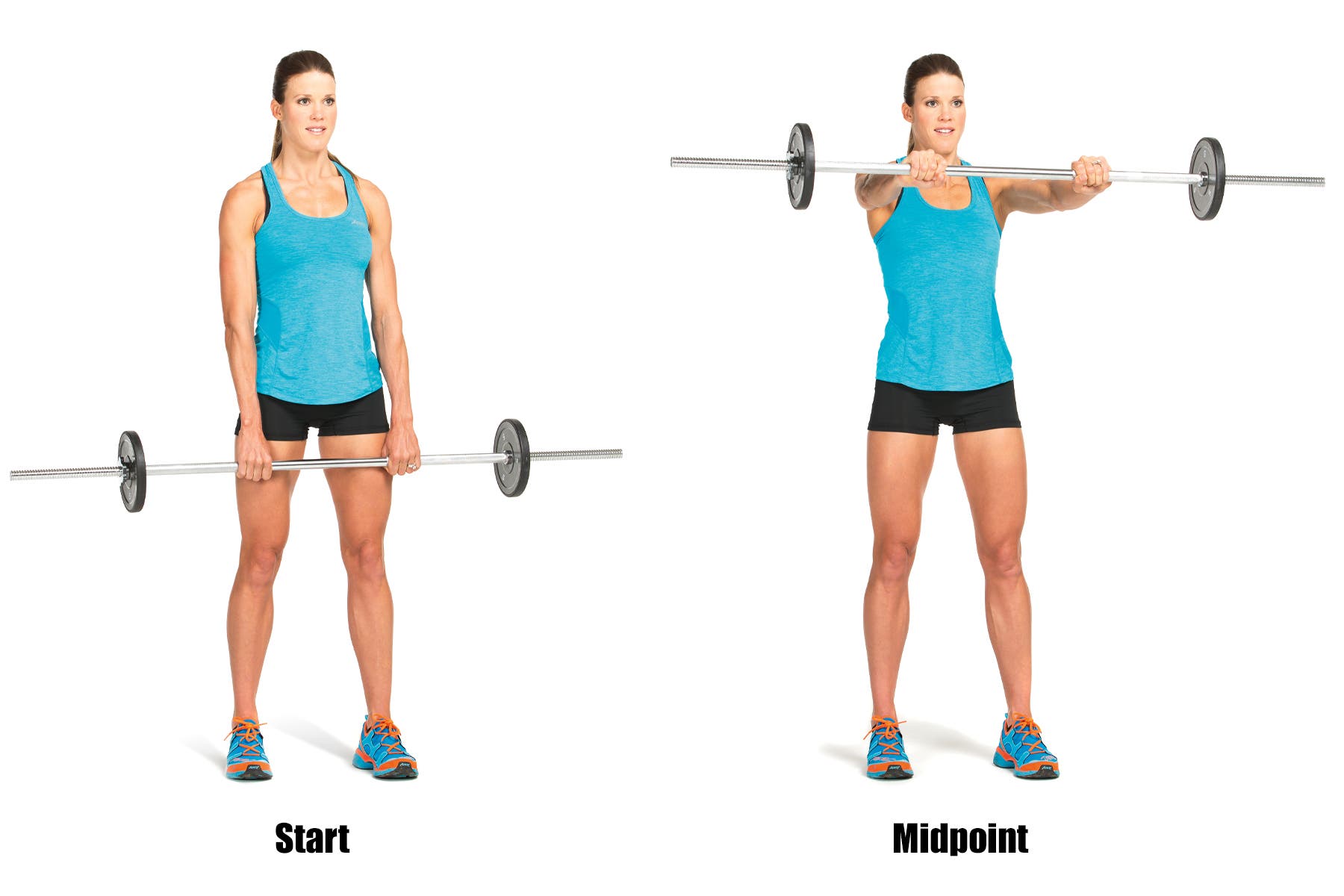 Cycling Strength Training Barbell Front Raise