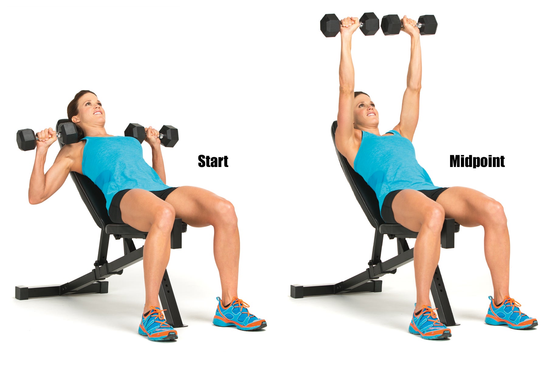 Cycling Strength Training Dumbbell Incline Press