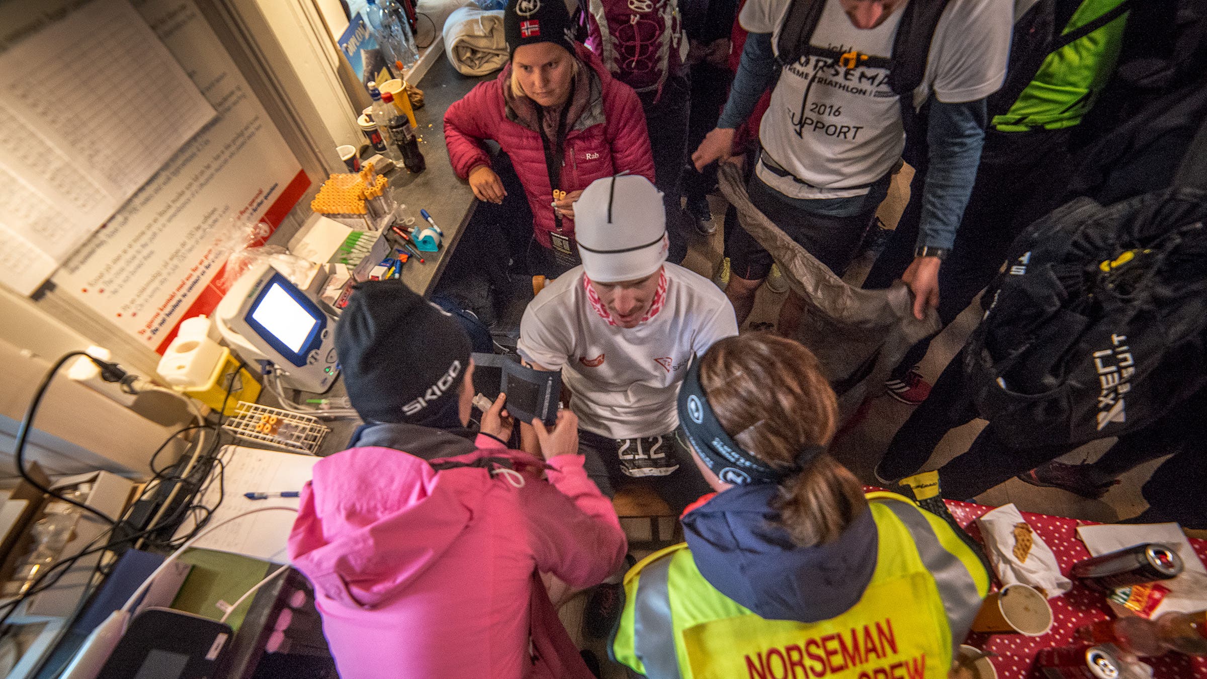 Norseman field research with triathlete