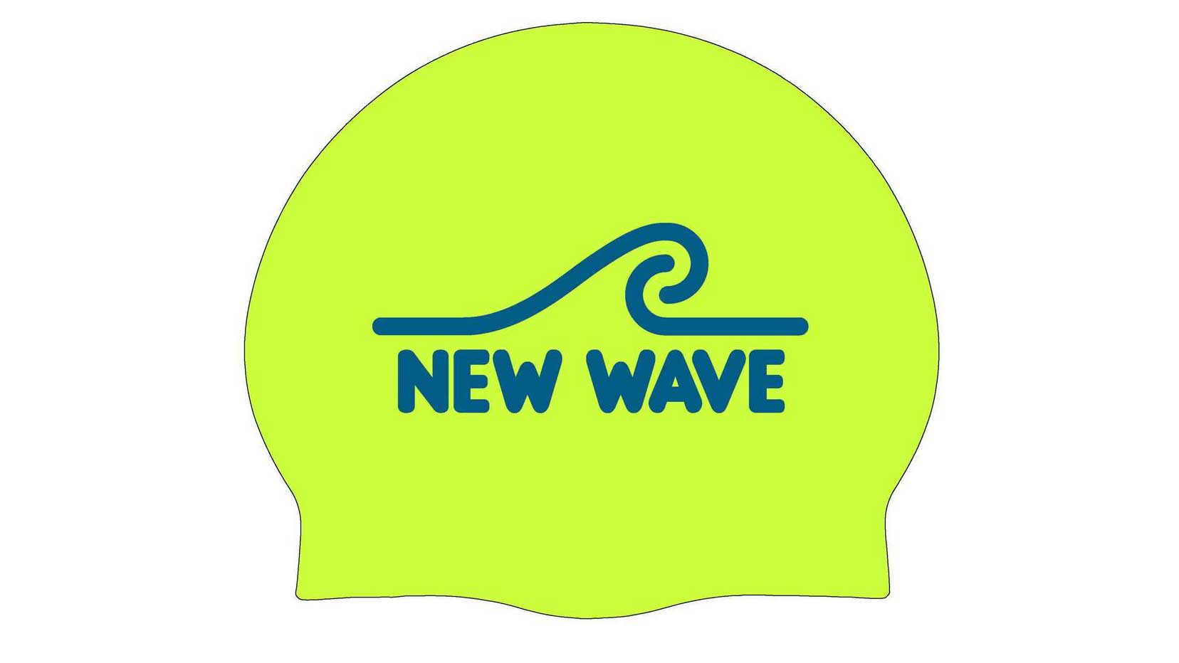 New Wave Fluorescent Green Silicone Swim Cap is good for open water safety for triathletes.