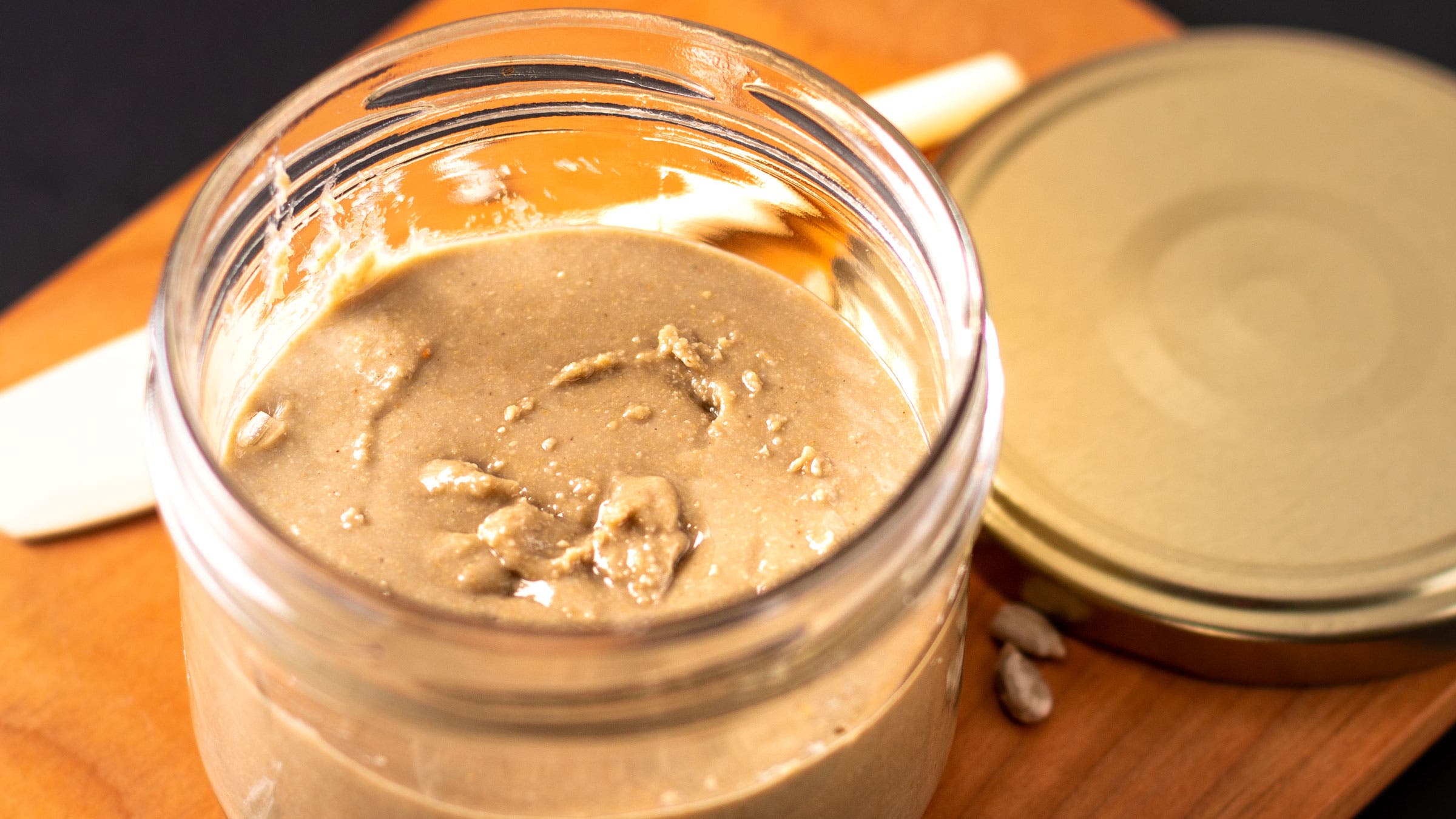Jar of sunflower butter