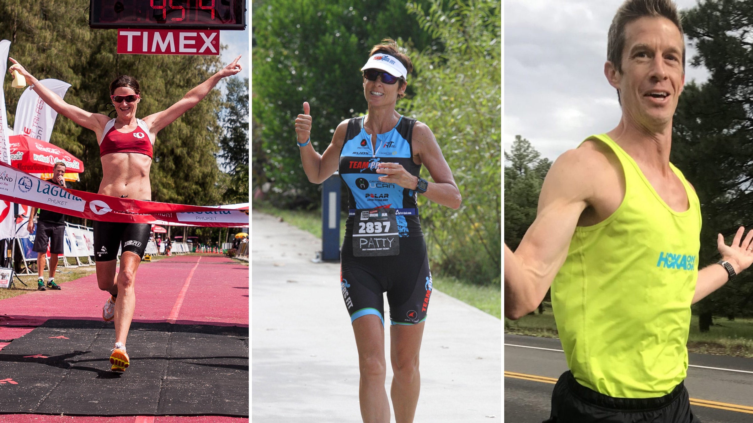 Tamsin Lewis (left), Patty Brockman (center), and Matt Fitzgerald (right) have all dealt with COVID long-haul symptoms. 