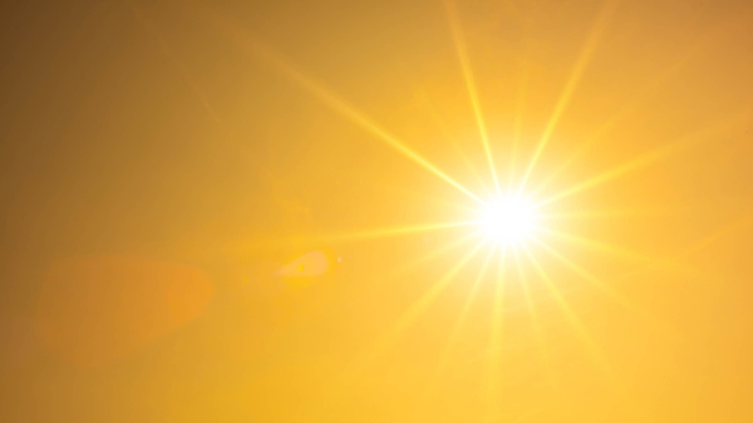 Sun in the clear sky