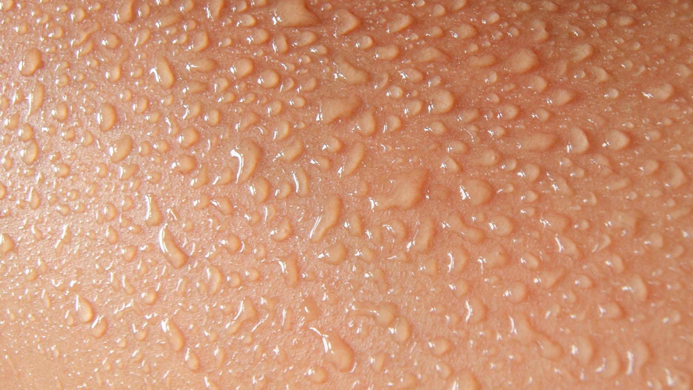 Close-up of sweat on skin