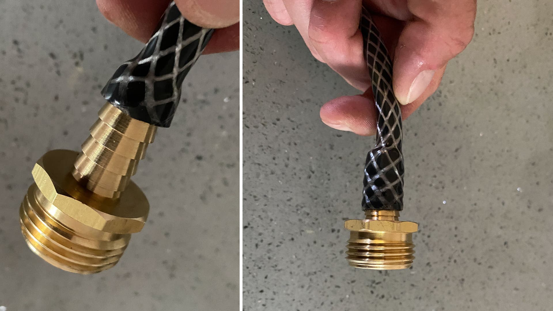 Portable shower hose fit