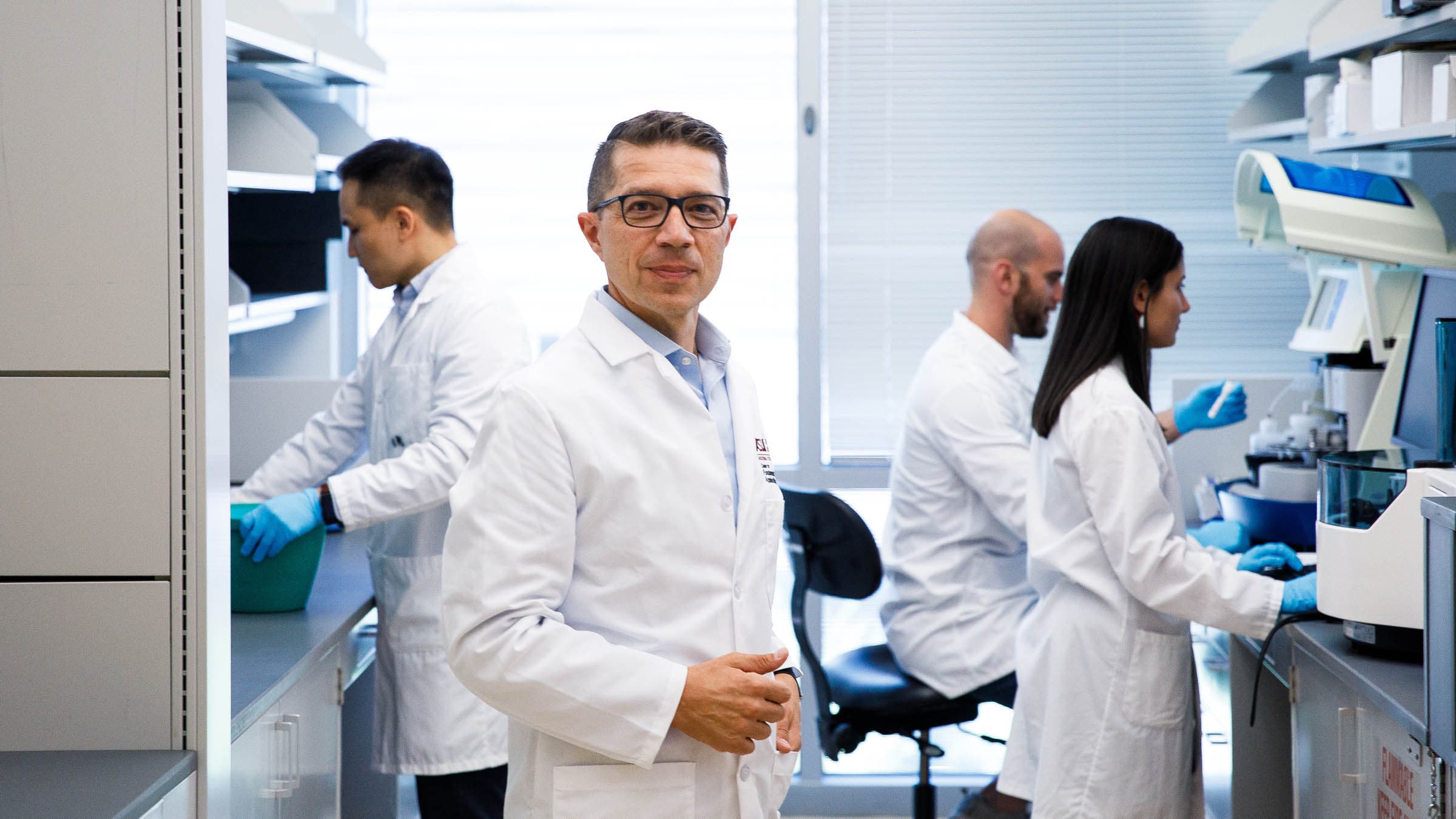 Scientists working in a lab