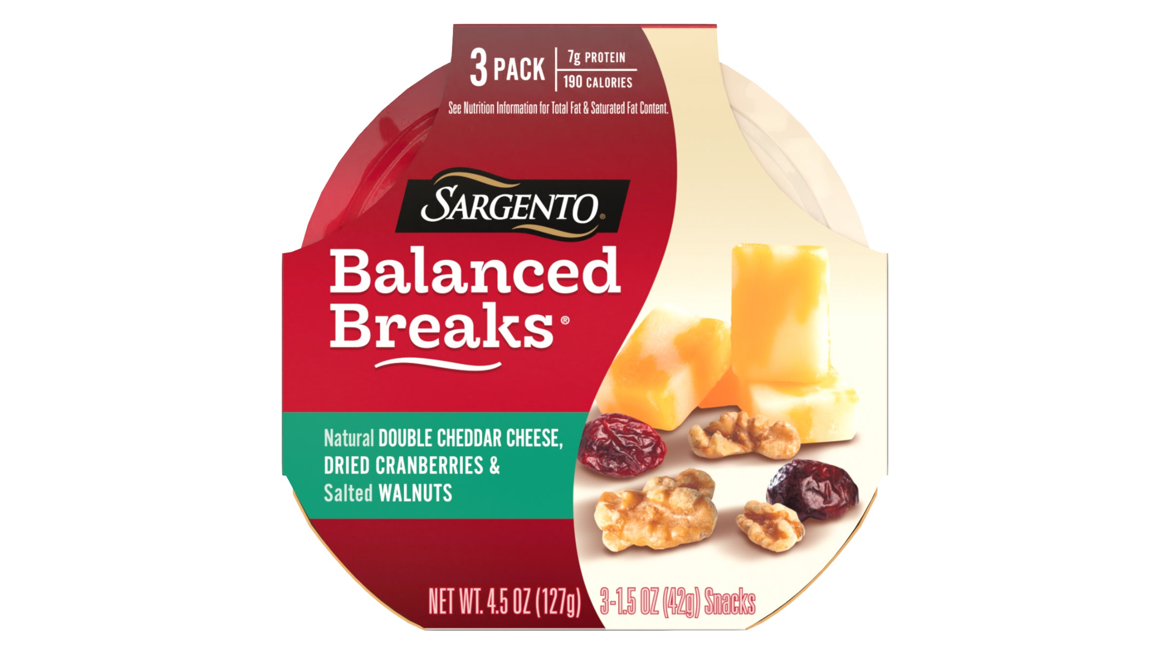 Sargento Balanced Breaks Cheddar Cranberries and Walnuts