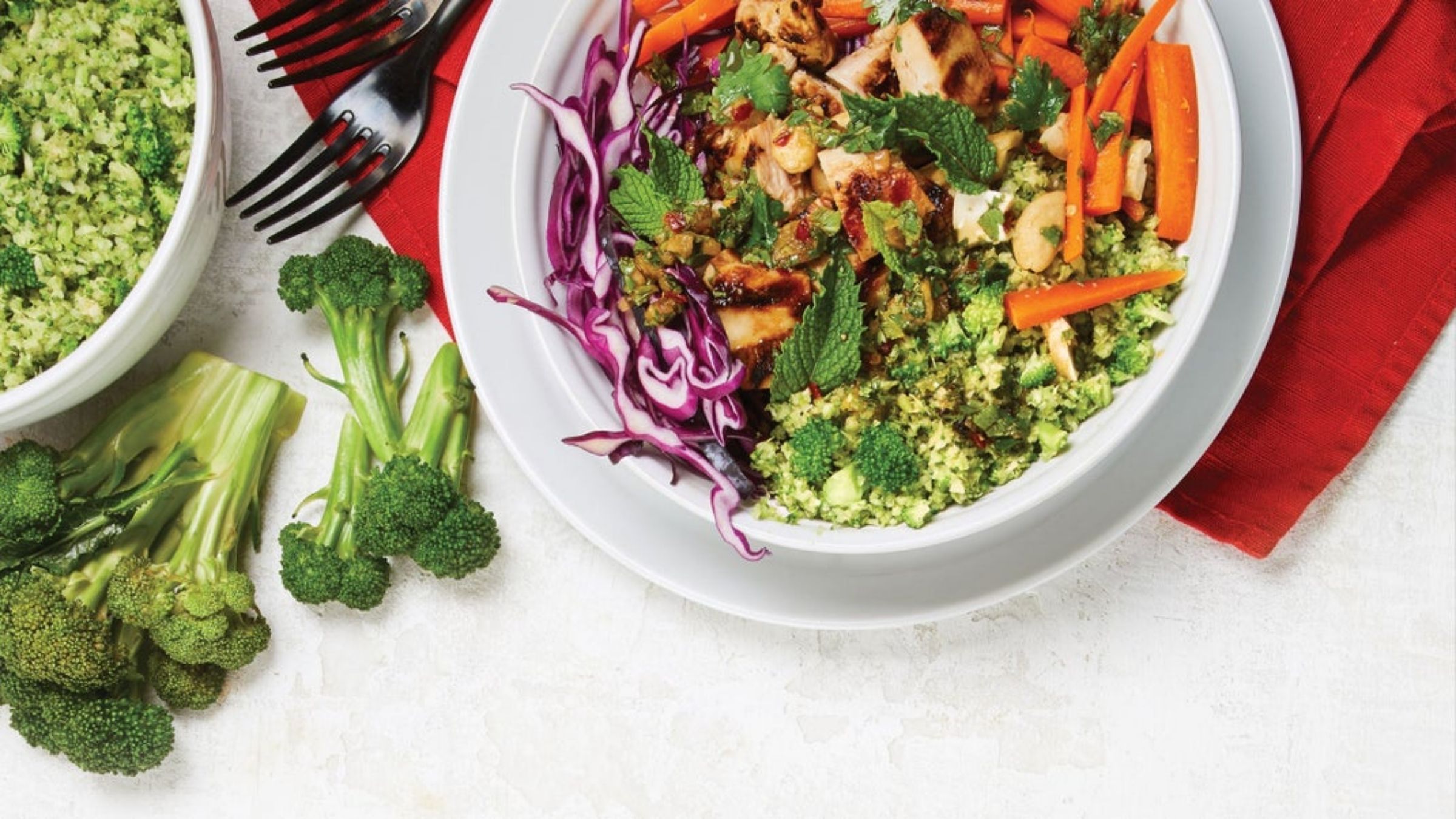 A bowl of vegetables as part of a triathlete meal plan