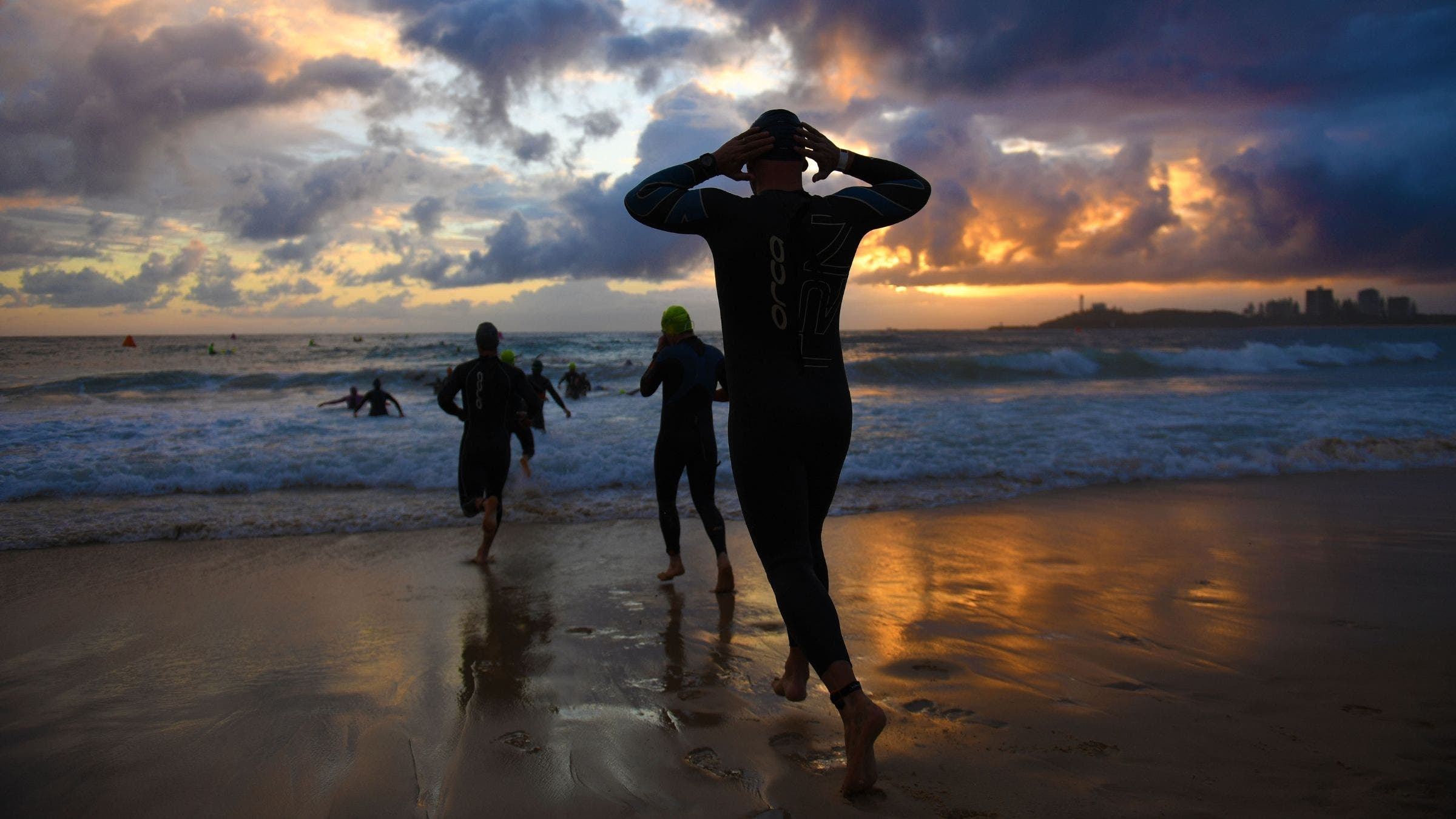 Age Group Competitor competes during Ironman 70.3 Sunshine Coast on August 26, 2018 in Sunshine Coast, Australia.