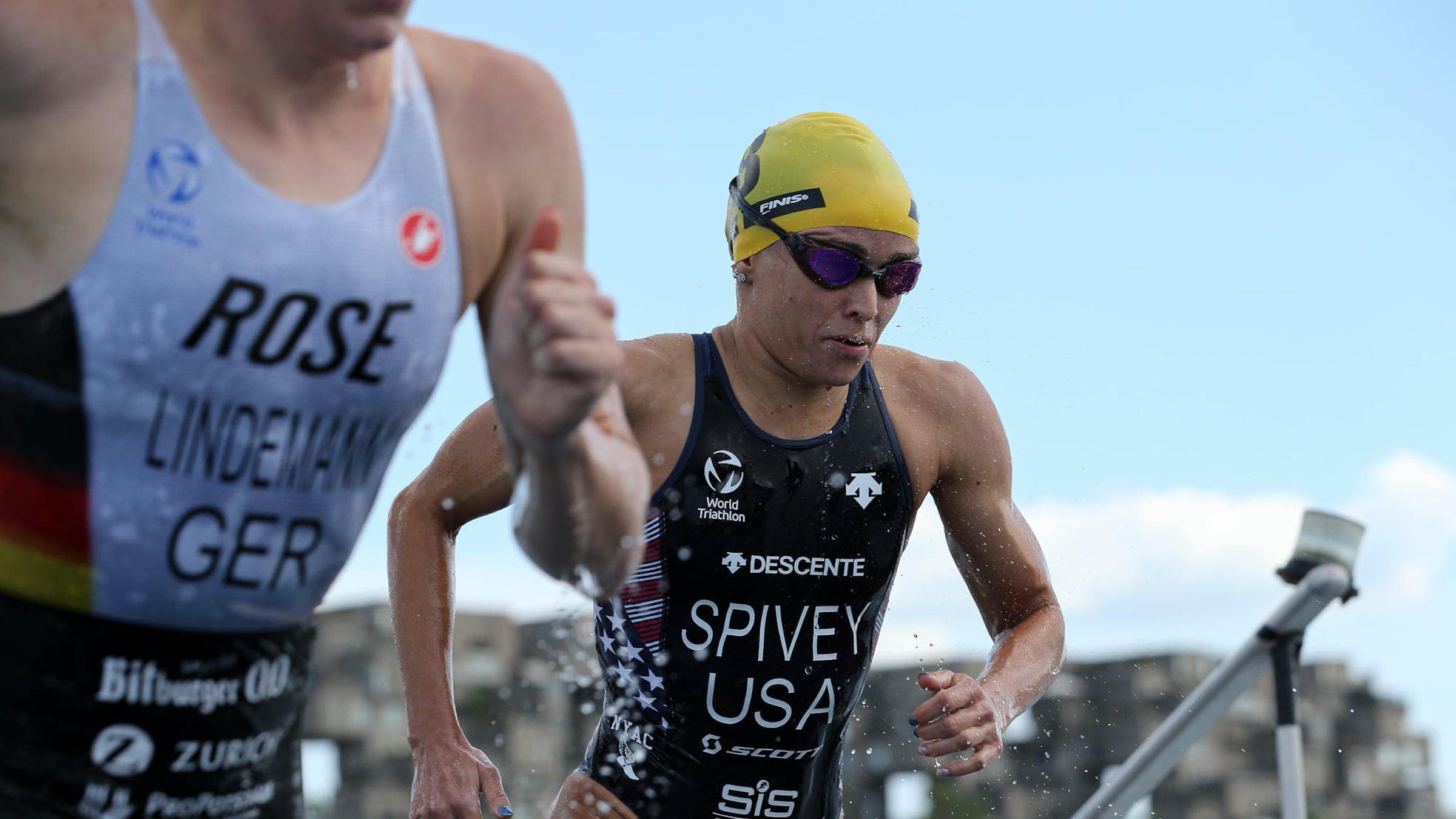 Taylor Spivey races a triathlon