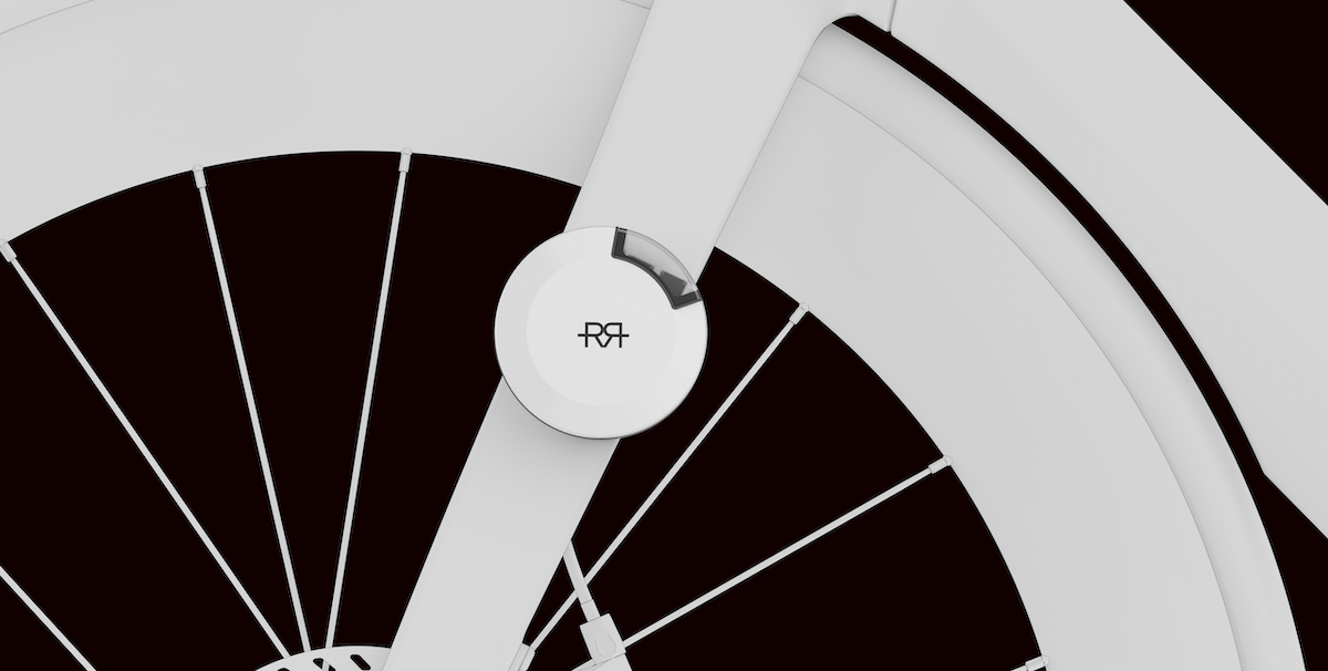 A front view of the Race Ranger anti-drafting technology for triathlon.