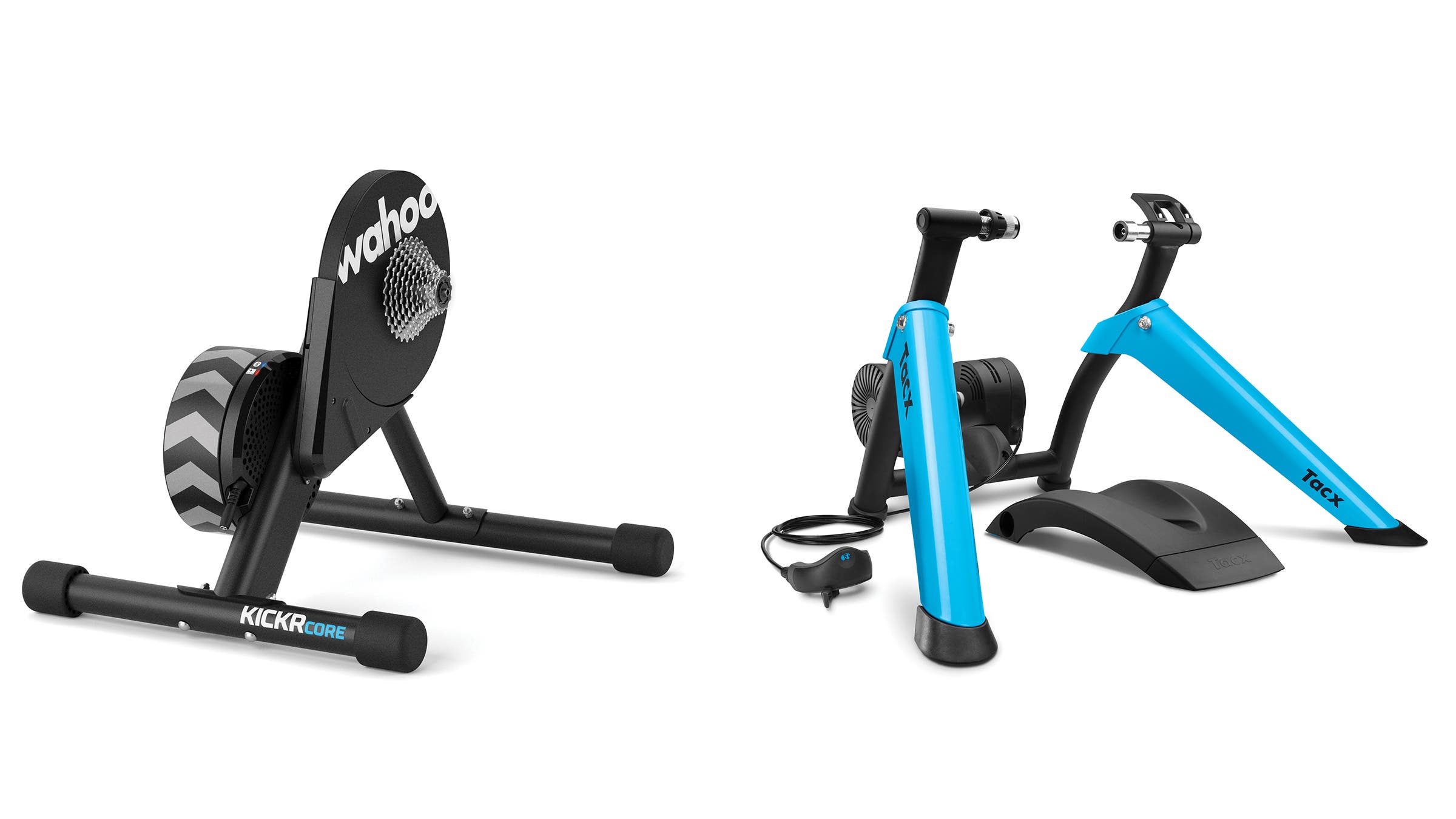 Wahoo Kickr Core and Garmin TacX Boost indoor cycling trainers