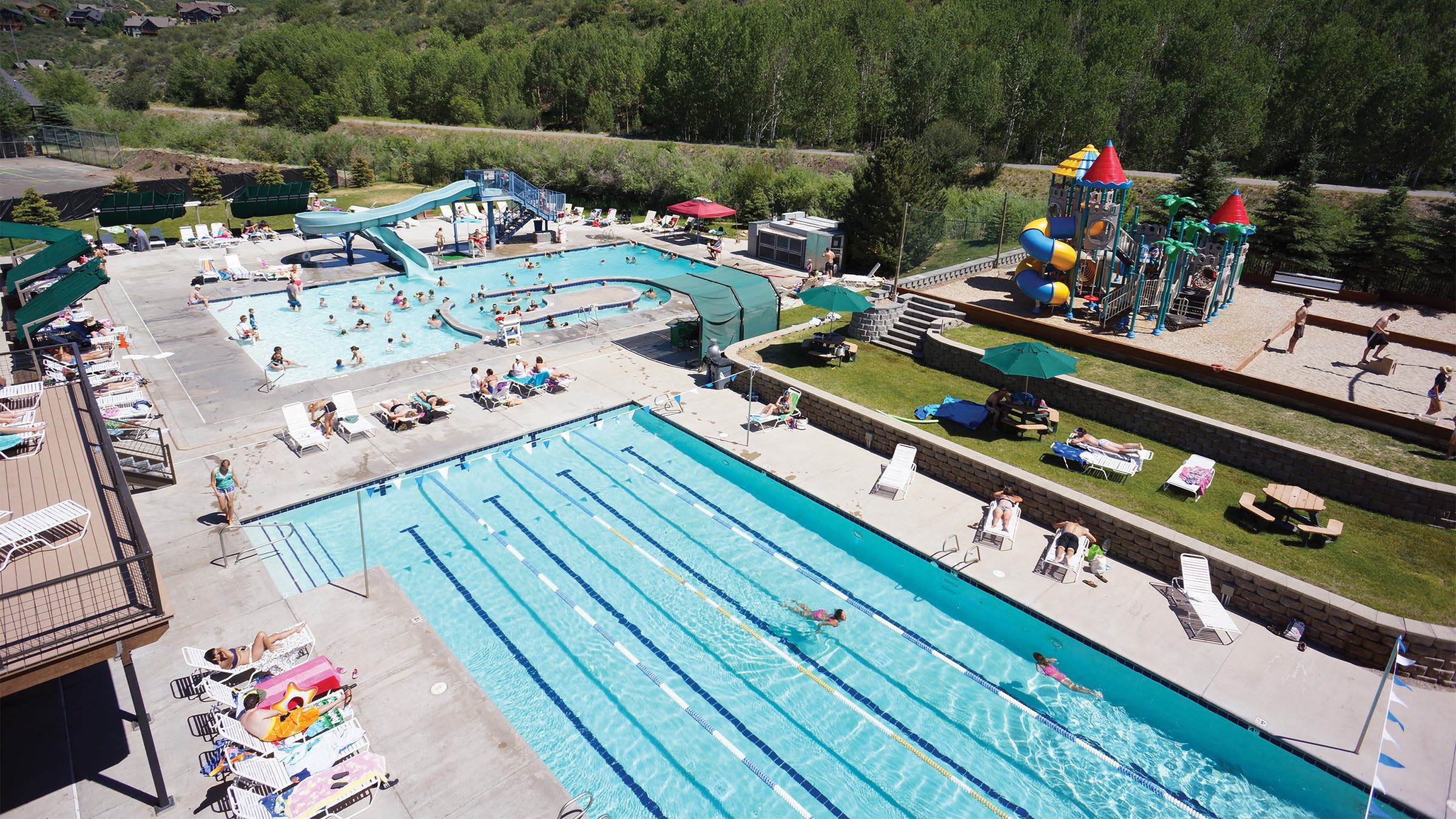 Pool area of Silver Mountain Sports Club in Park City