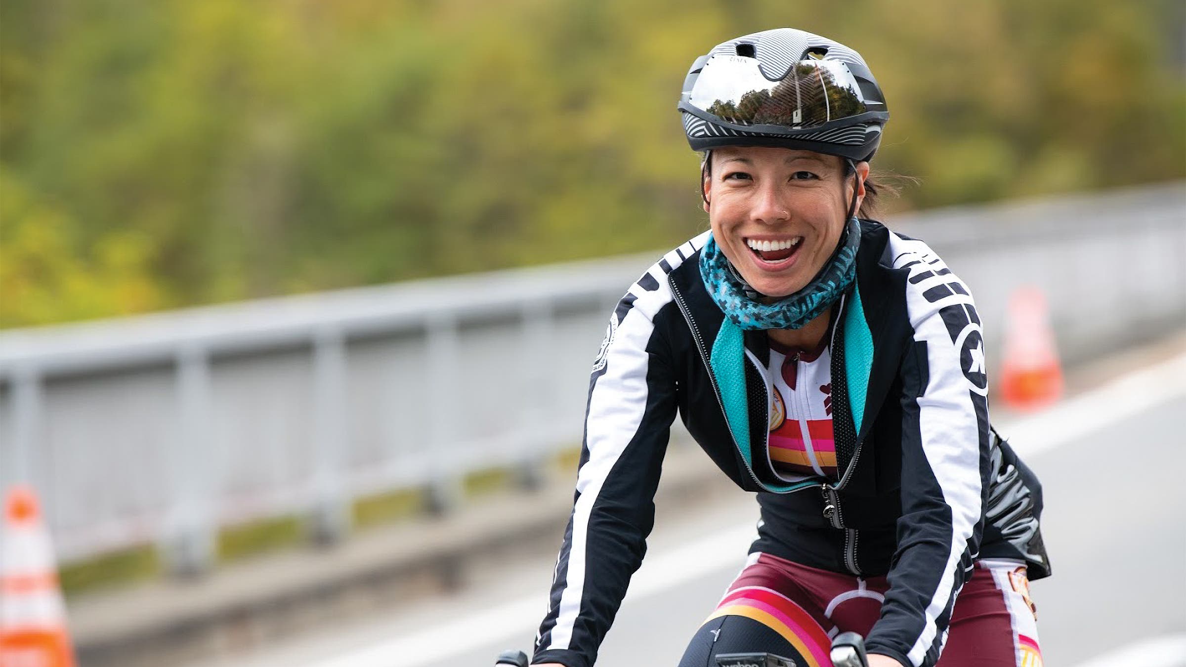 Ayaka Suzuki on a bike ride