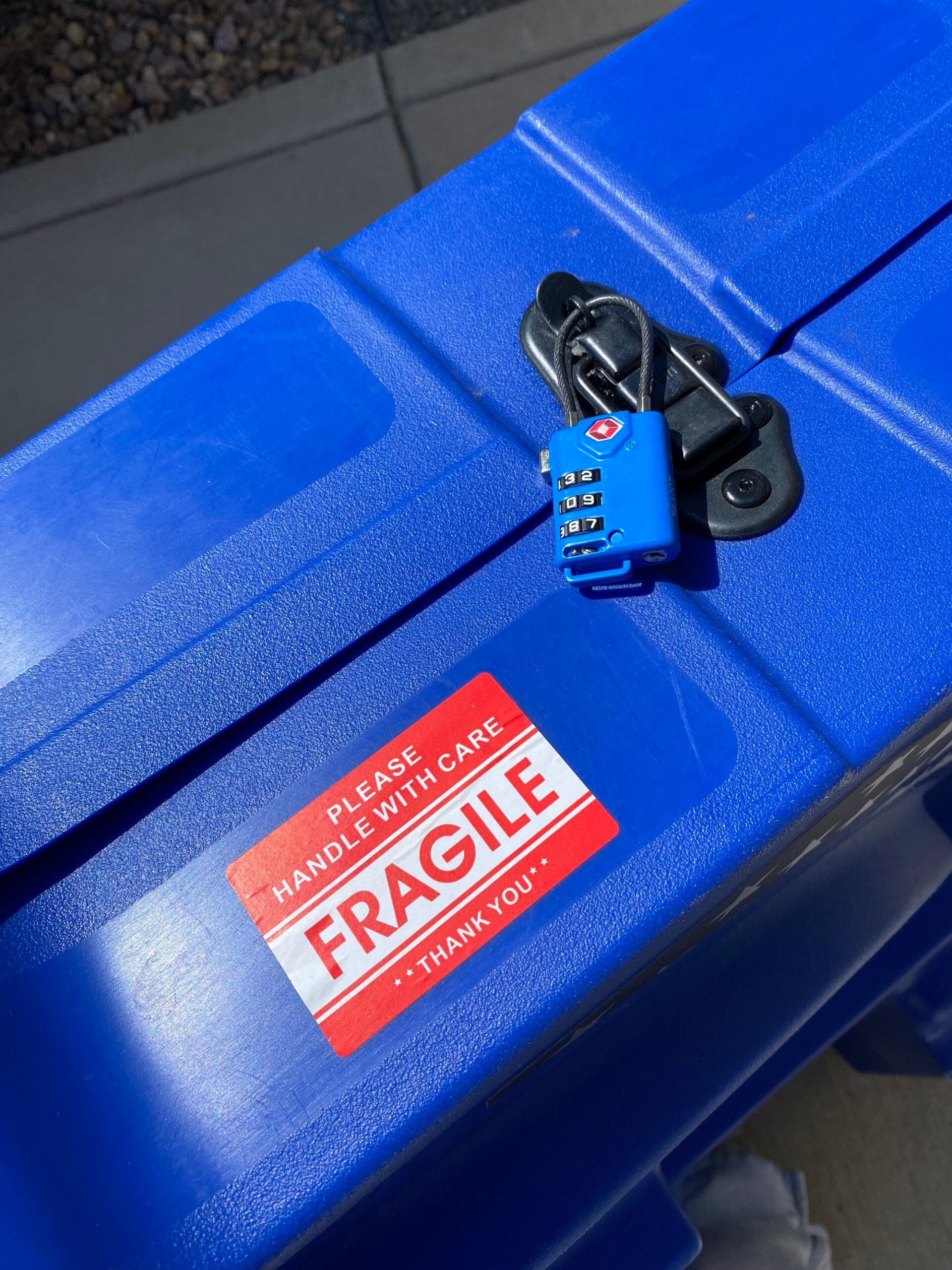 If you plan to lock your bike box before flying, be sure to use a TSA-approved lock.