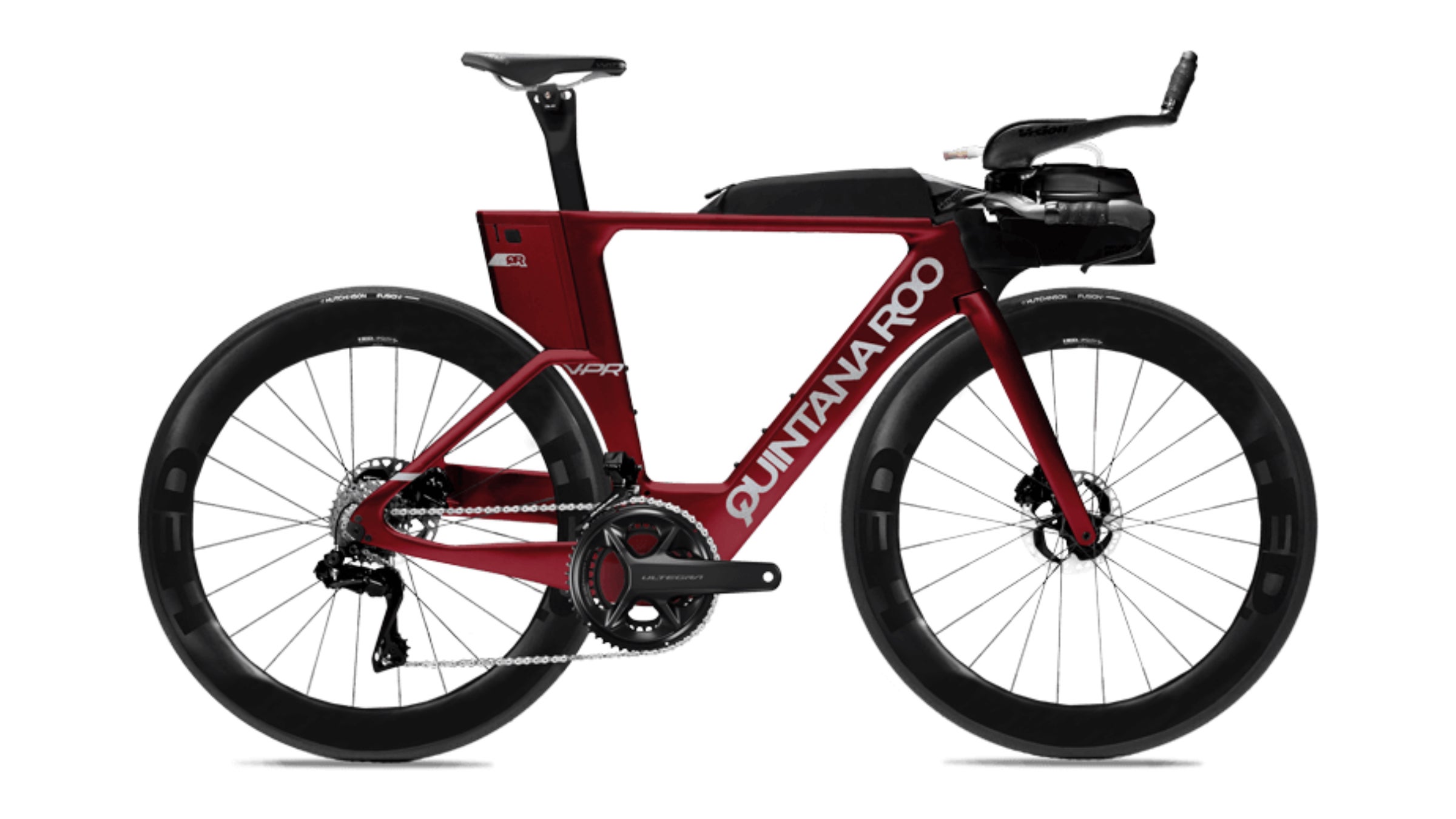 A red Quintana Roo V-PR, reviewed as part of our best bikes for tri