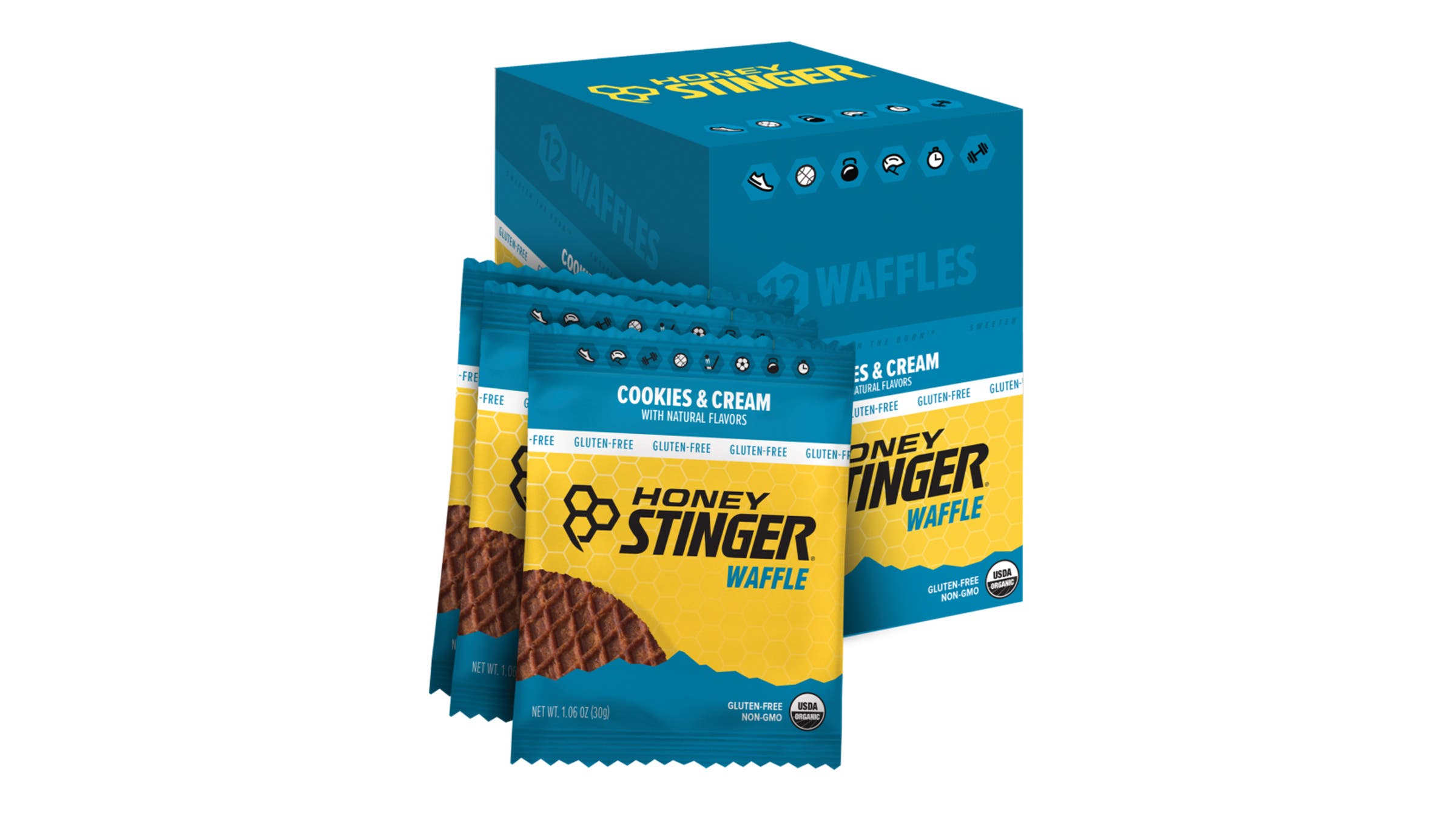 Honey Stinger Cookies and Cream Waffles