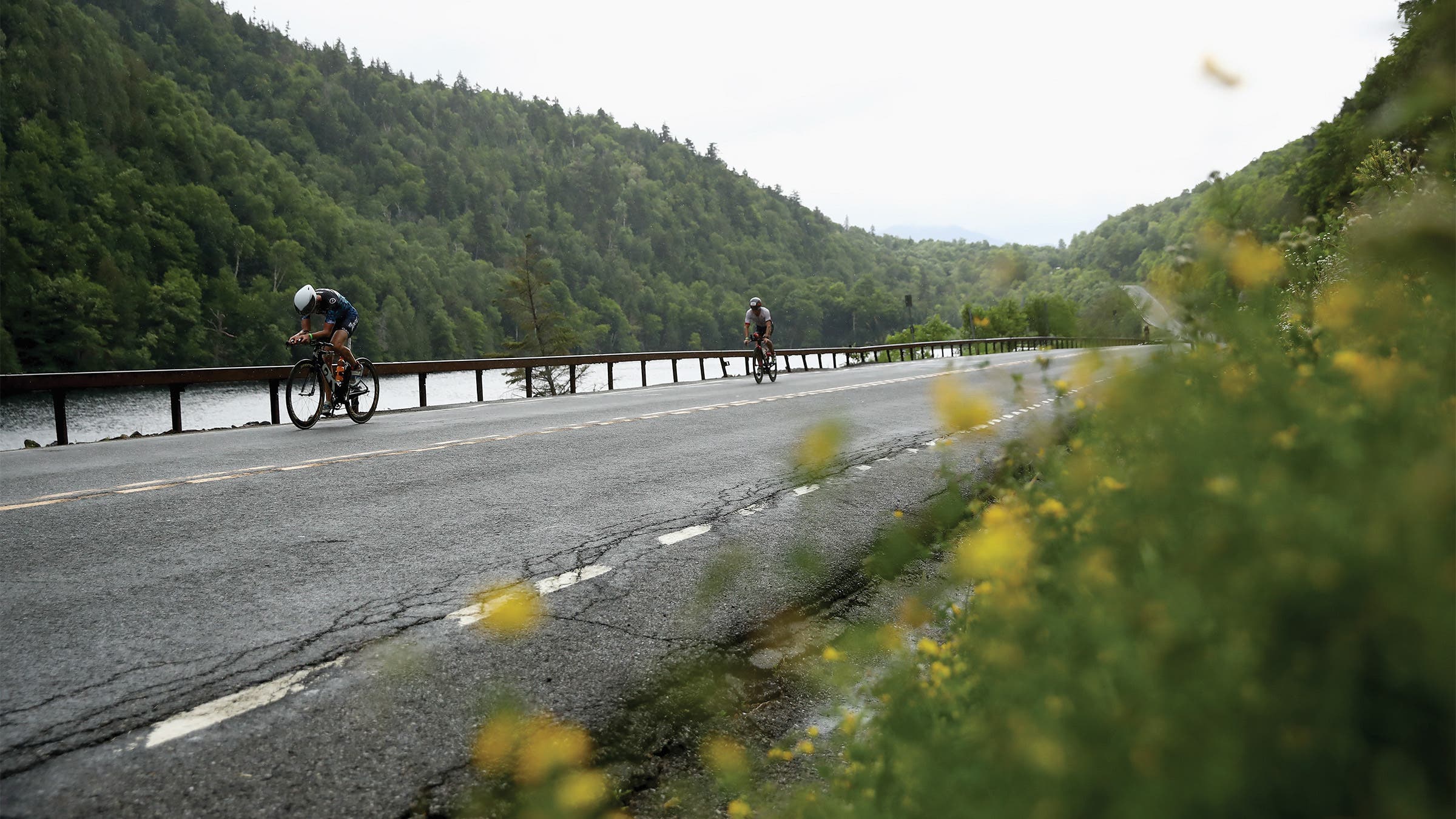 Riding through Lake Placid, New York