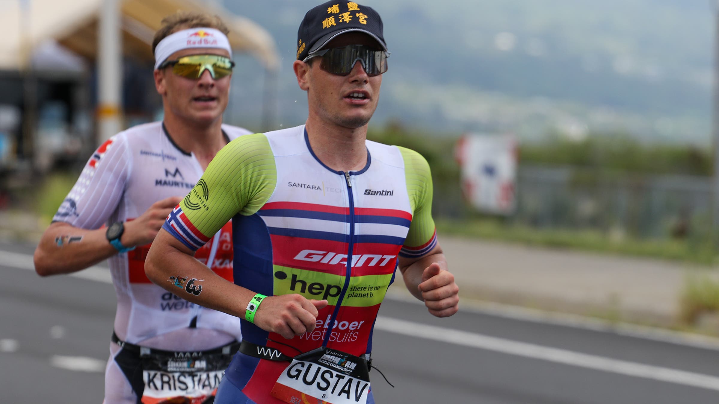 Gustav Iden's lucky hat at the Ironman World Championships