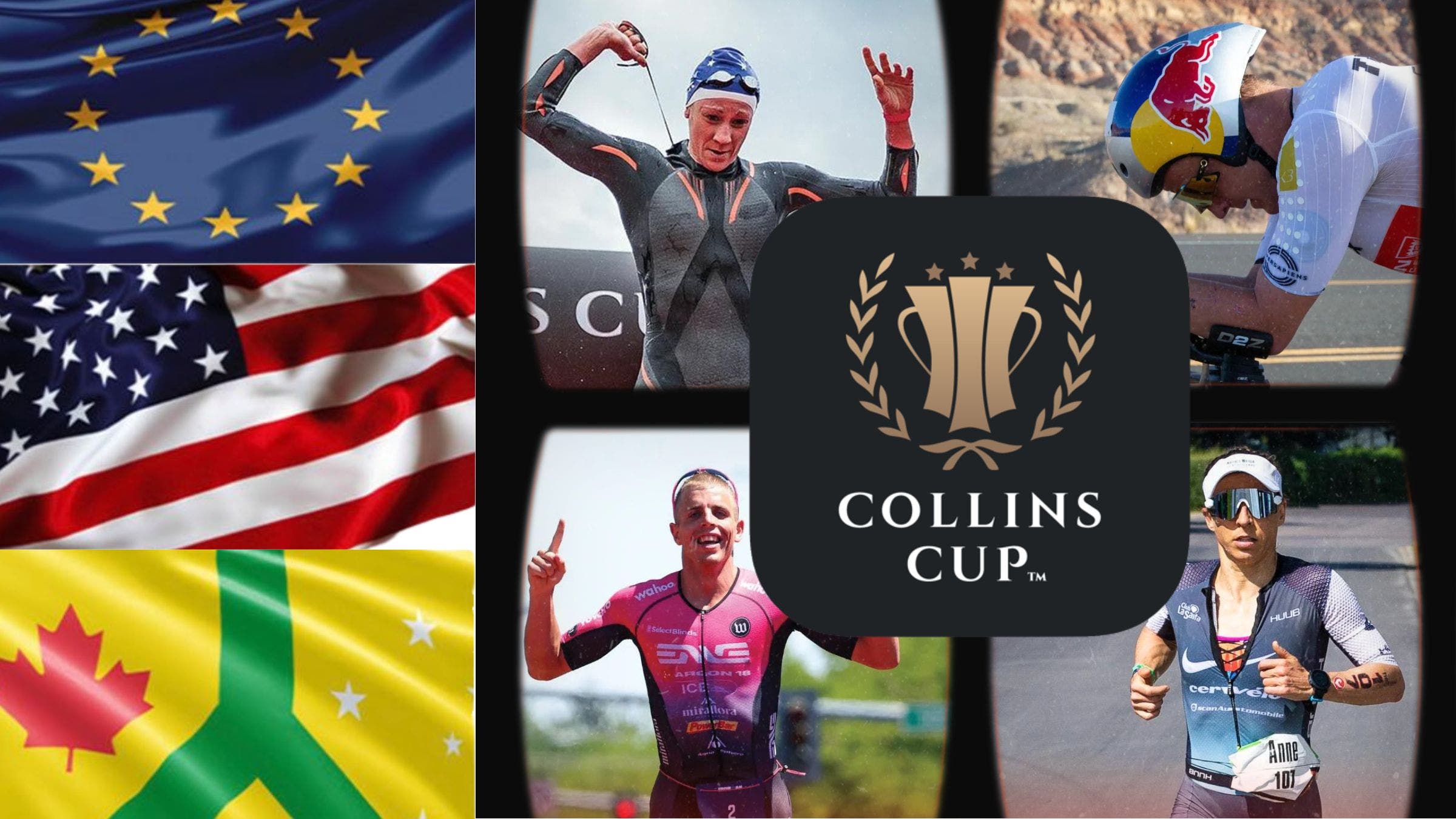 A collage of Collins Cup team athletes for 2022