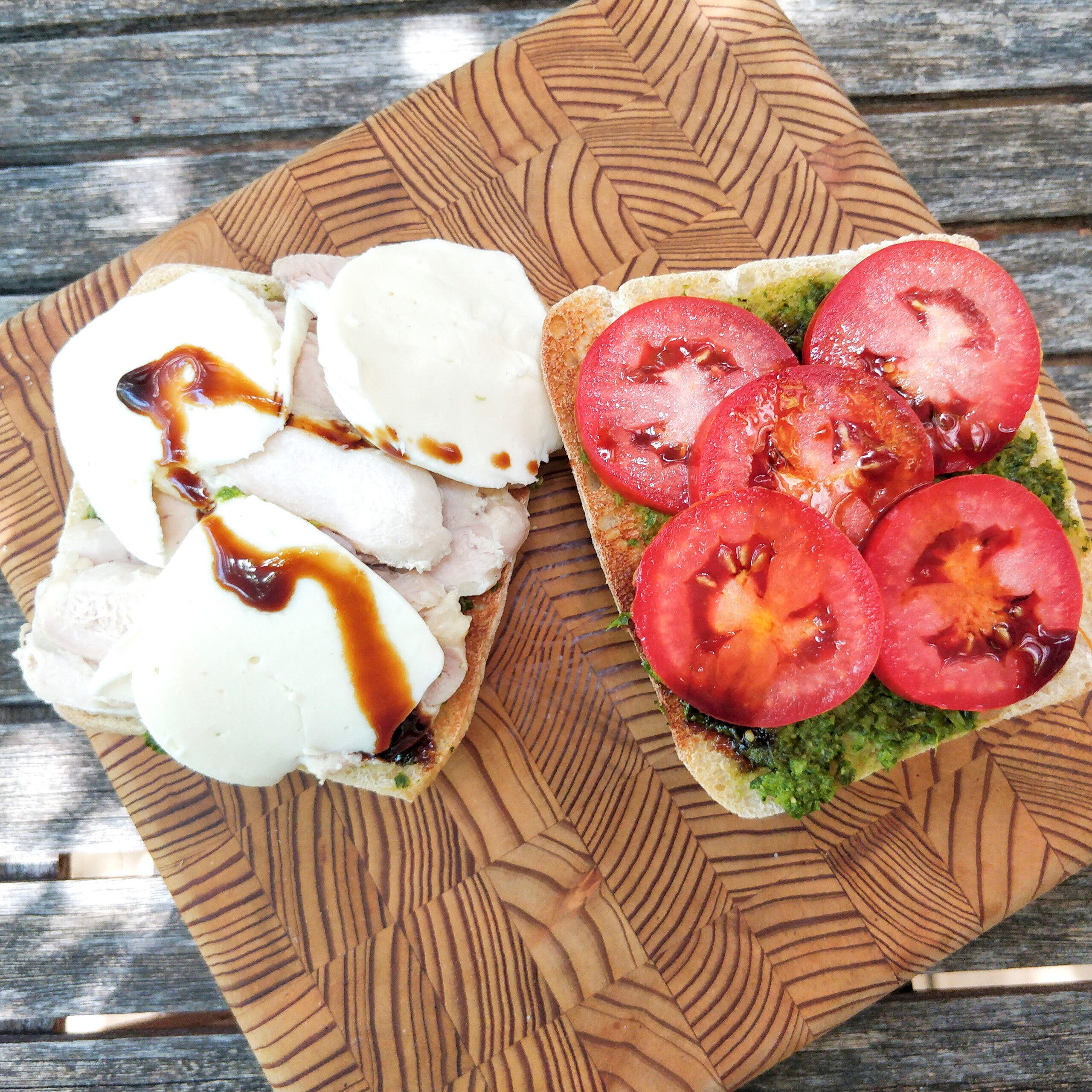 a healthy sandwich recipe for a chicken caprese sandwich