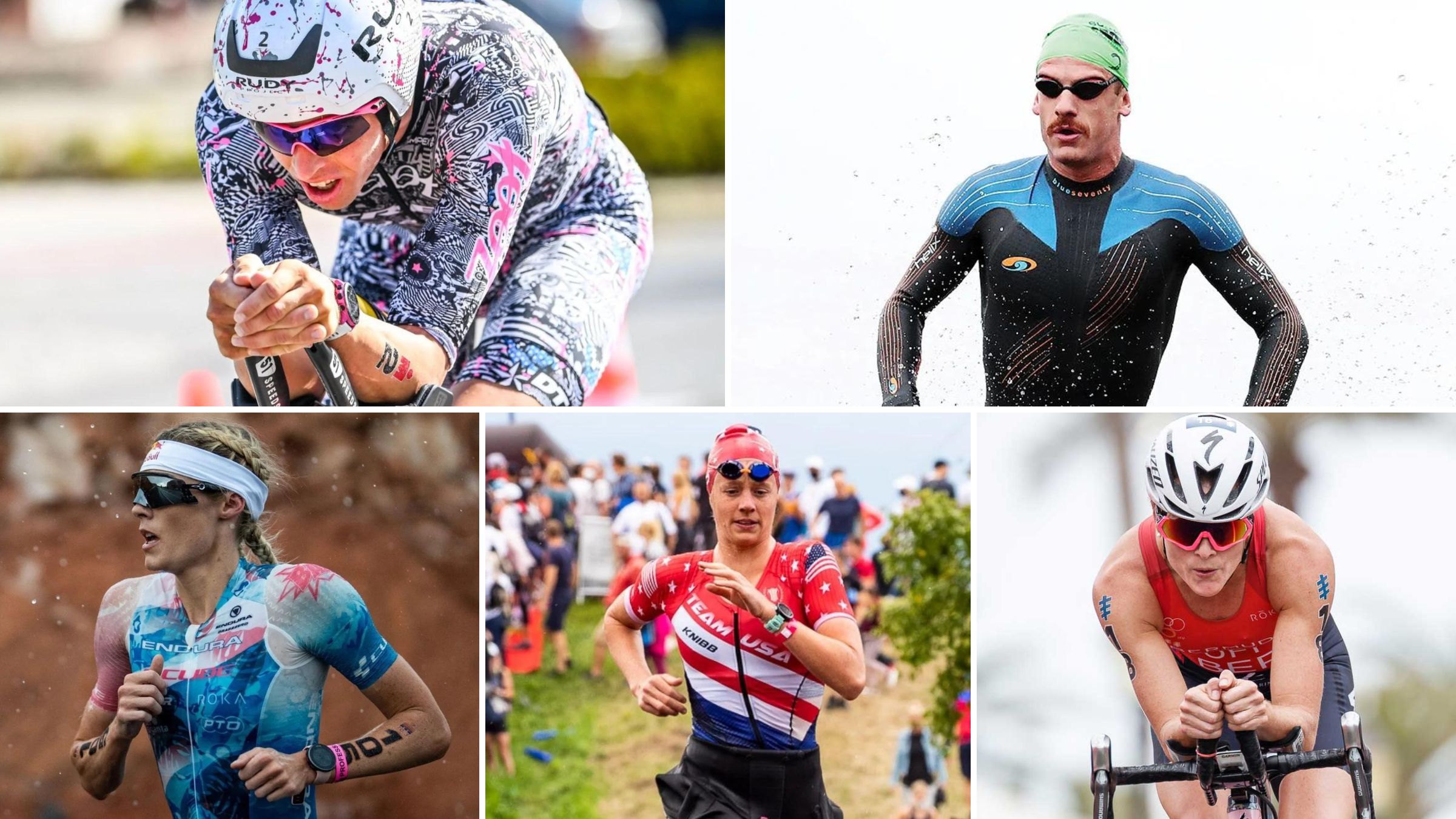 A collage of athletes featured on the PTO US Open livestream