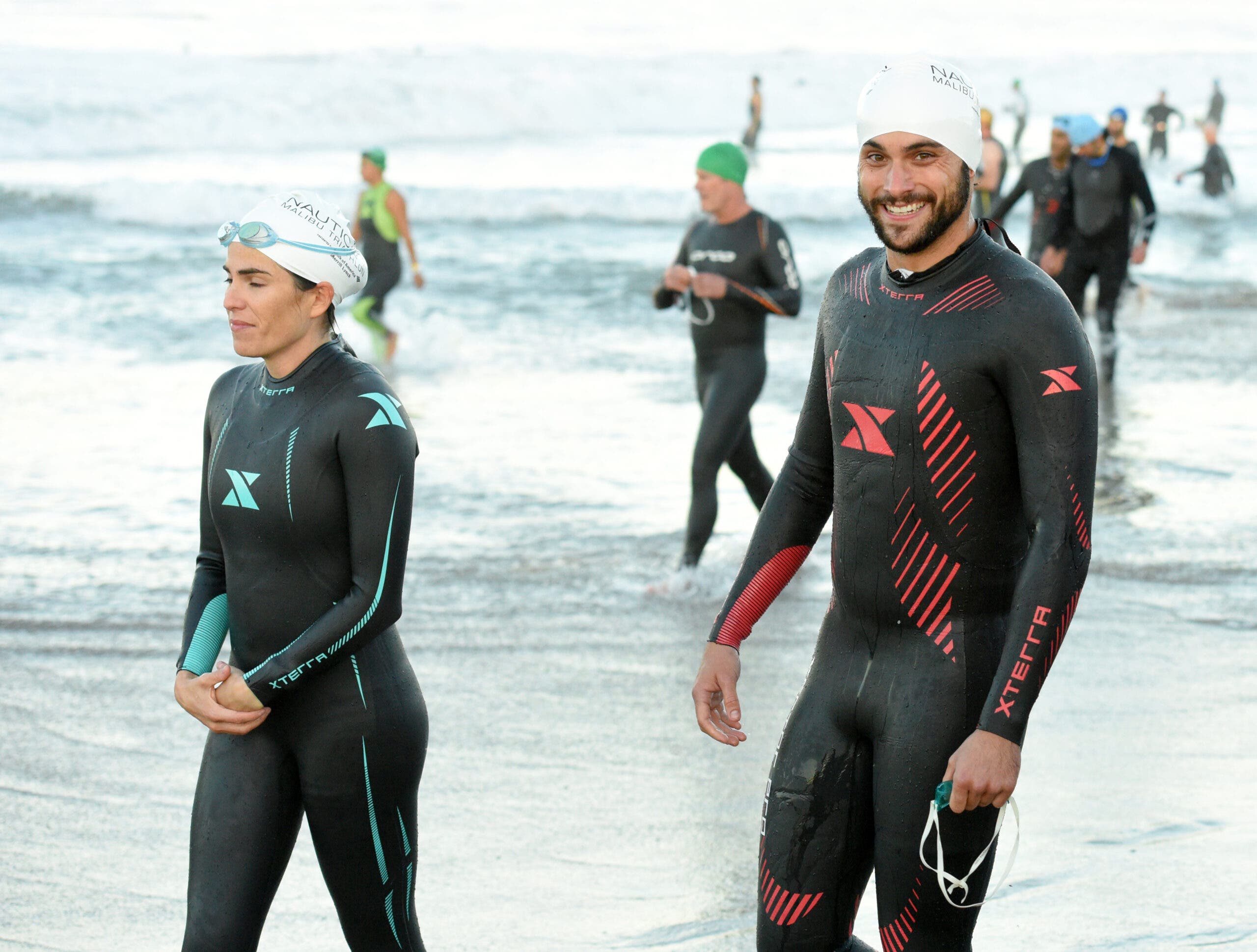 Karla Souza and Jack Falahee at a triathlon