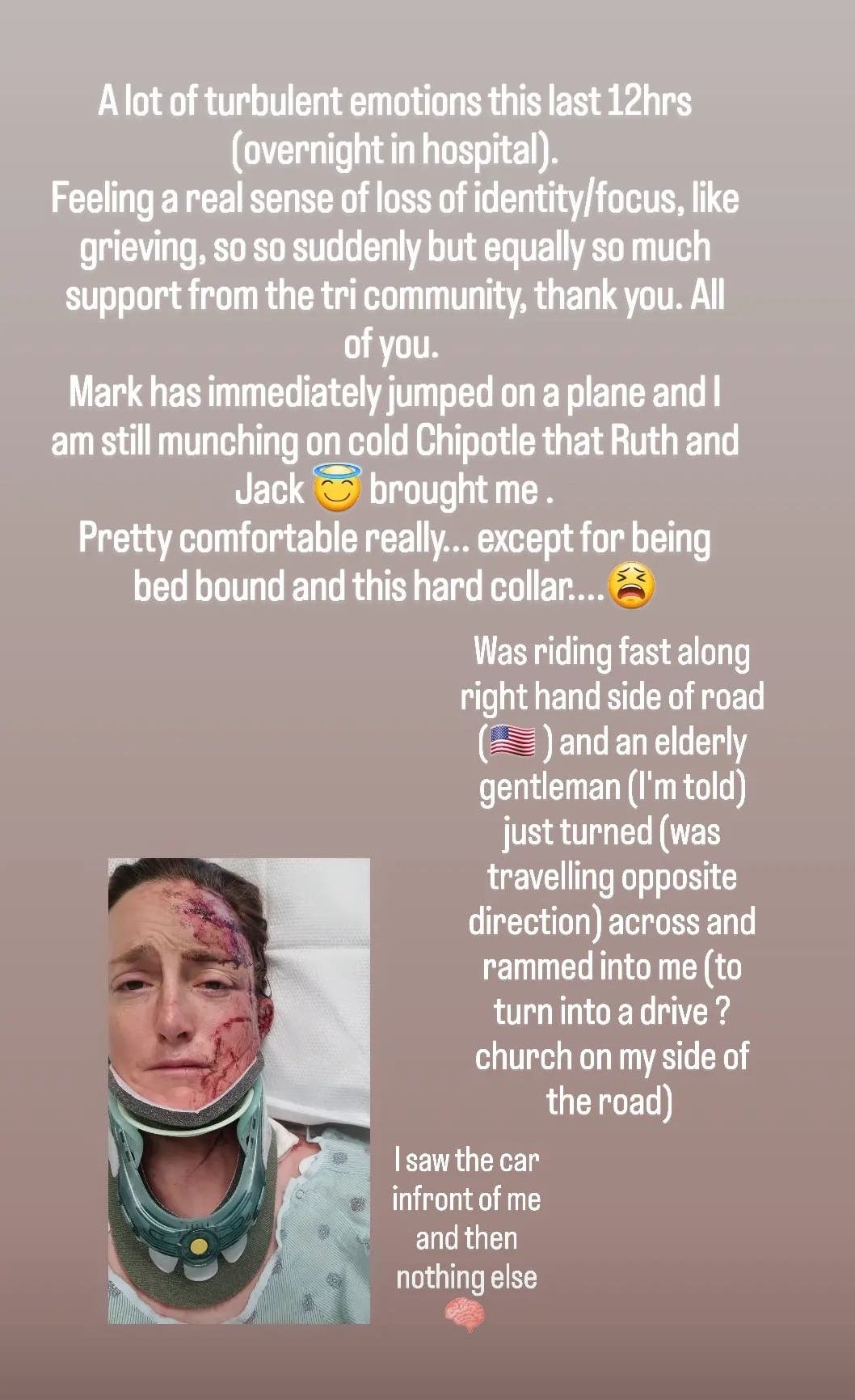 Kat Matthews bike crash