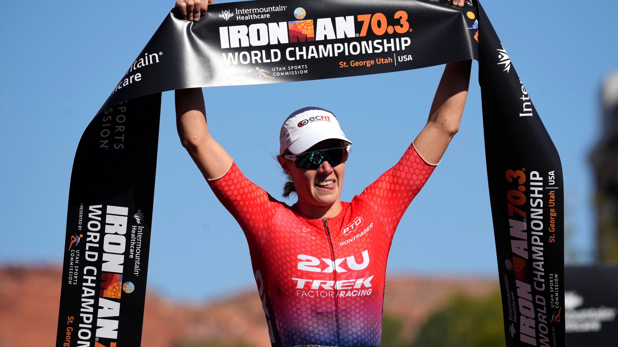 Taylor Knibb wins Ironman 70.3 World Championship St. George