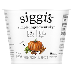 Siggi’s Skyr Pumpkin and Spice Yogurt