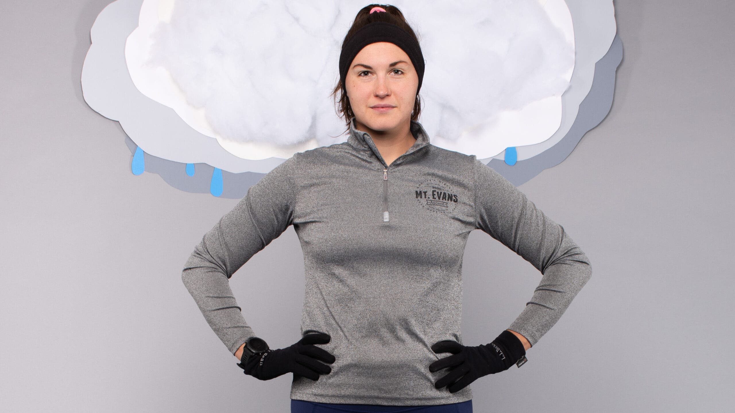 A model demonstrates What to wear while running