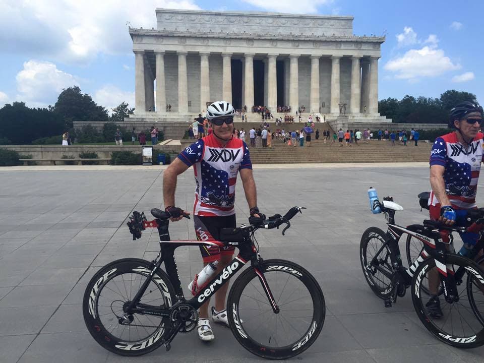 Tom O'Driscoll, an organ donor, trains for a triathlon