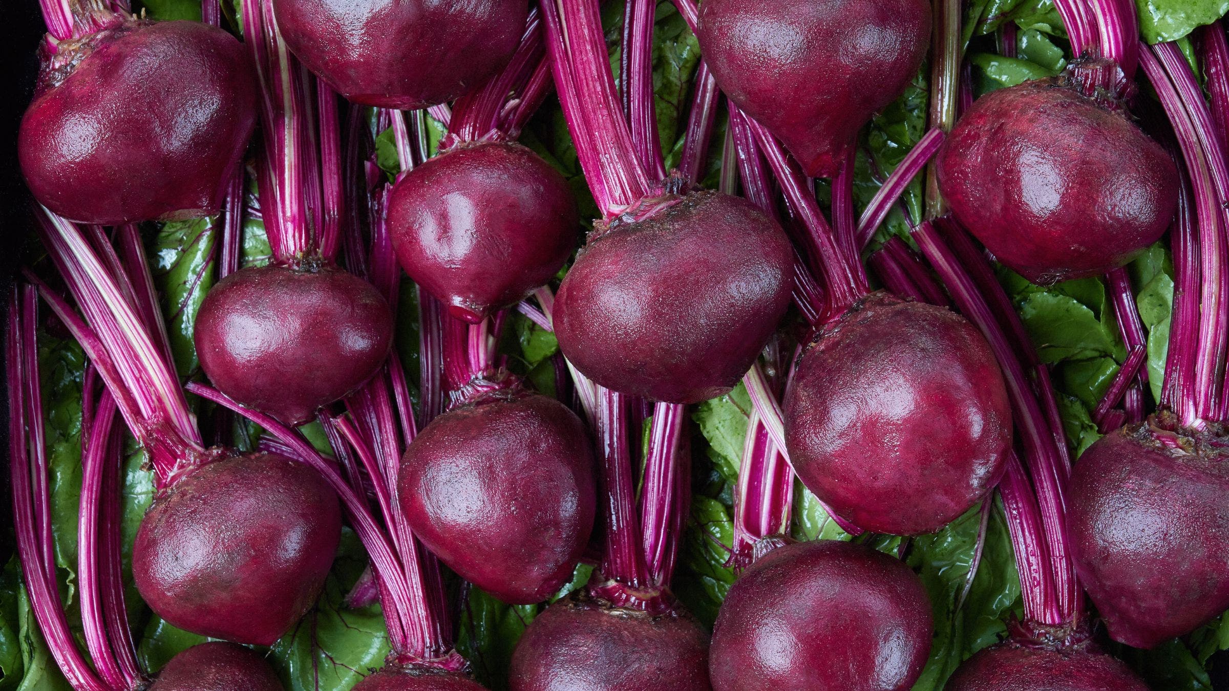 A bunch of beets. Many athletes use beet supplements for athletic performance.