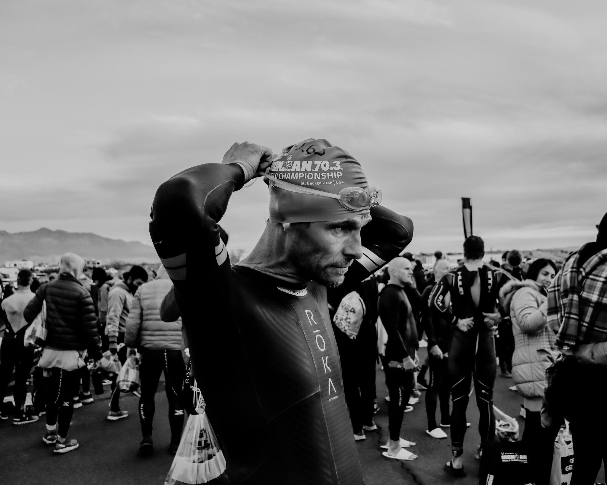 Mark Evans, a triathlete, before a collision at Ironman St. George