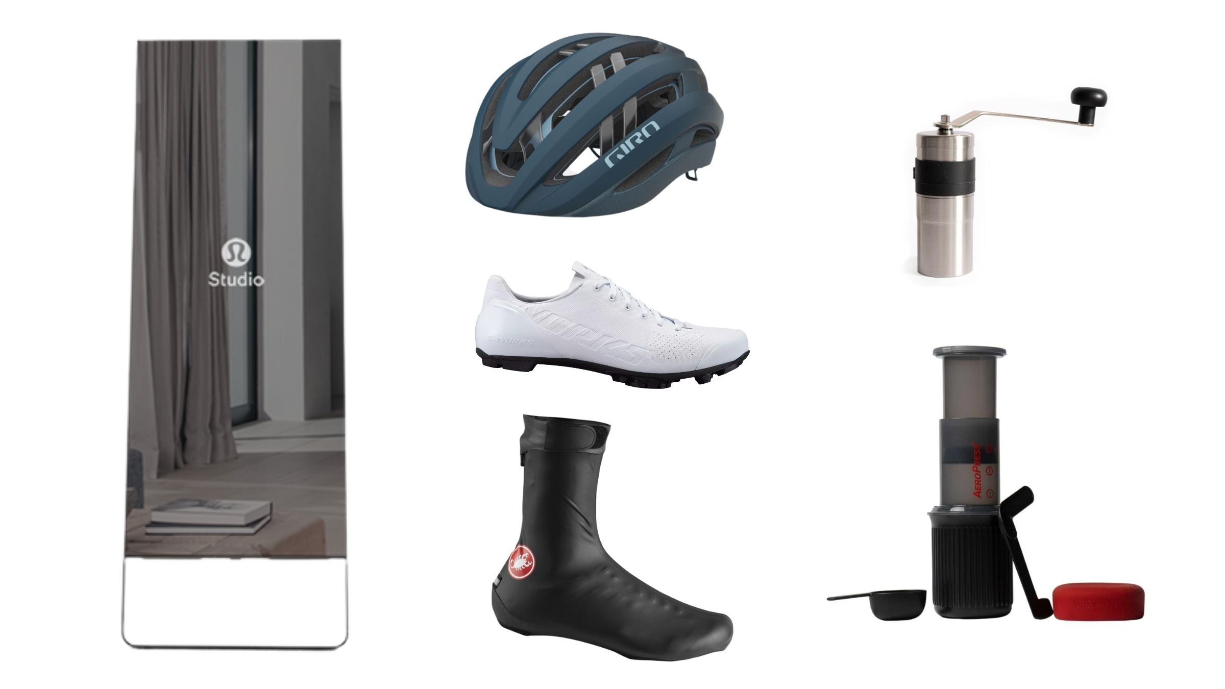 What We're Loving Feb 2023: Helmet, shoes, shoe covers, studio mirror, aeropress