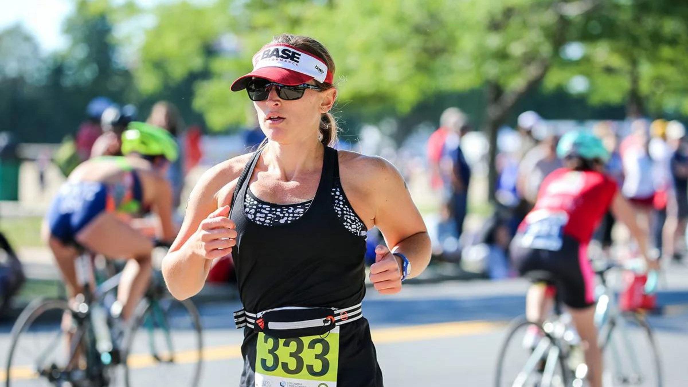 A triathlete completes her 8 Week Sprint Triathlon Training Plan for a first triathlon