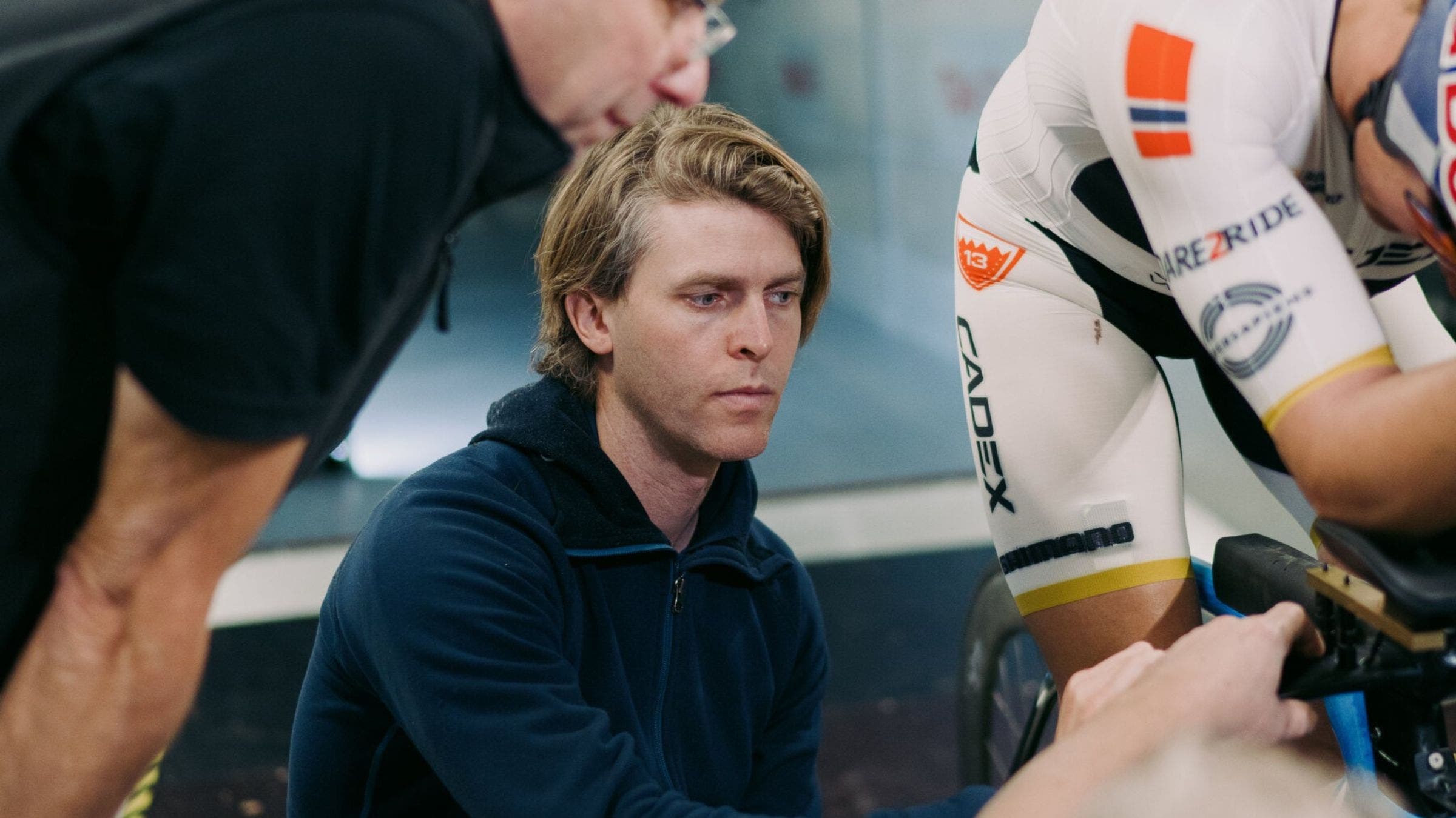 Olav Bu Norwegian Triathlon Coach conducts testing on Kristian Blummenfelt