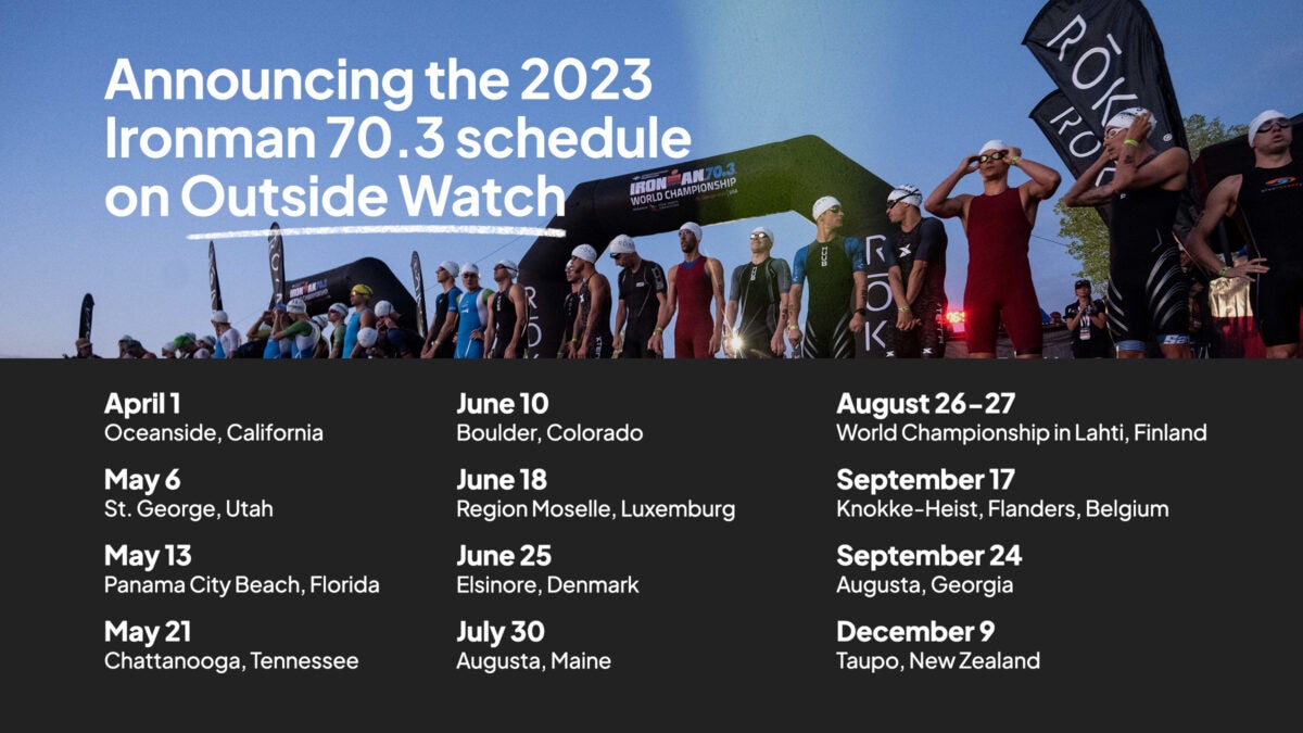 Outside Watch Announces 2023 Ironman 70.3 Livestream Schedule Triathlete