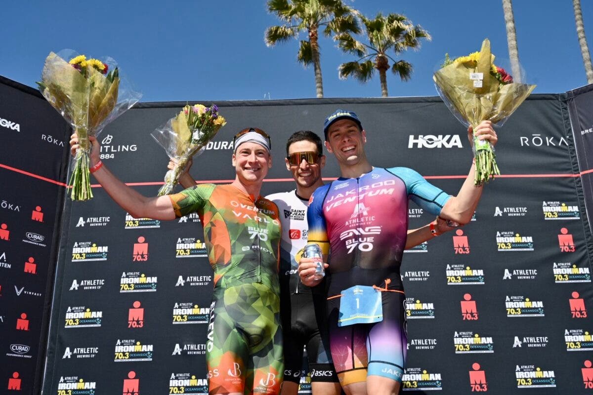 The Ironman 70.3 Oceanside Men's Pro Podium