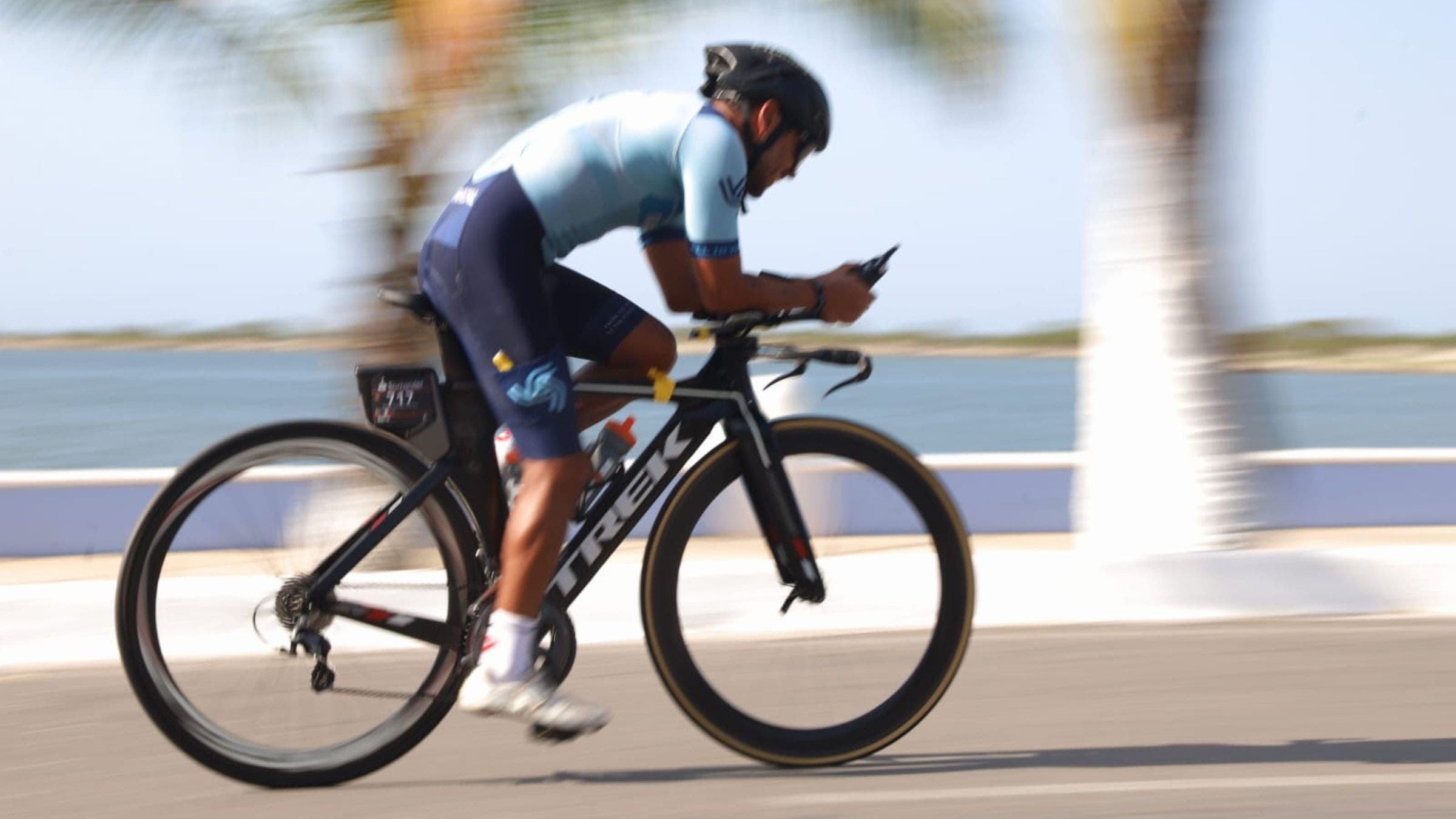 The triathlete uses the 70.3 training plan to prepare for his first half-iron triathlon.