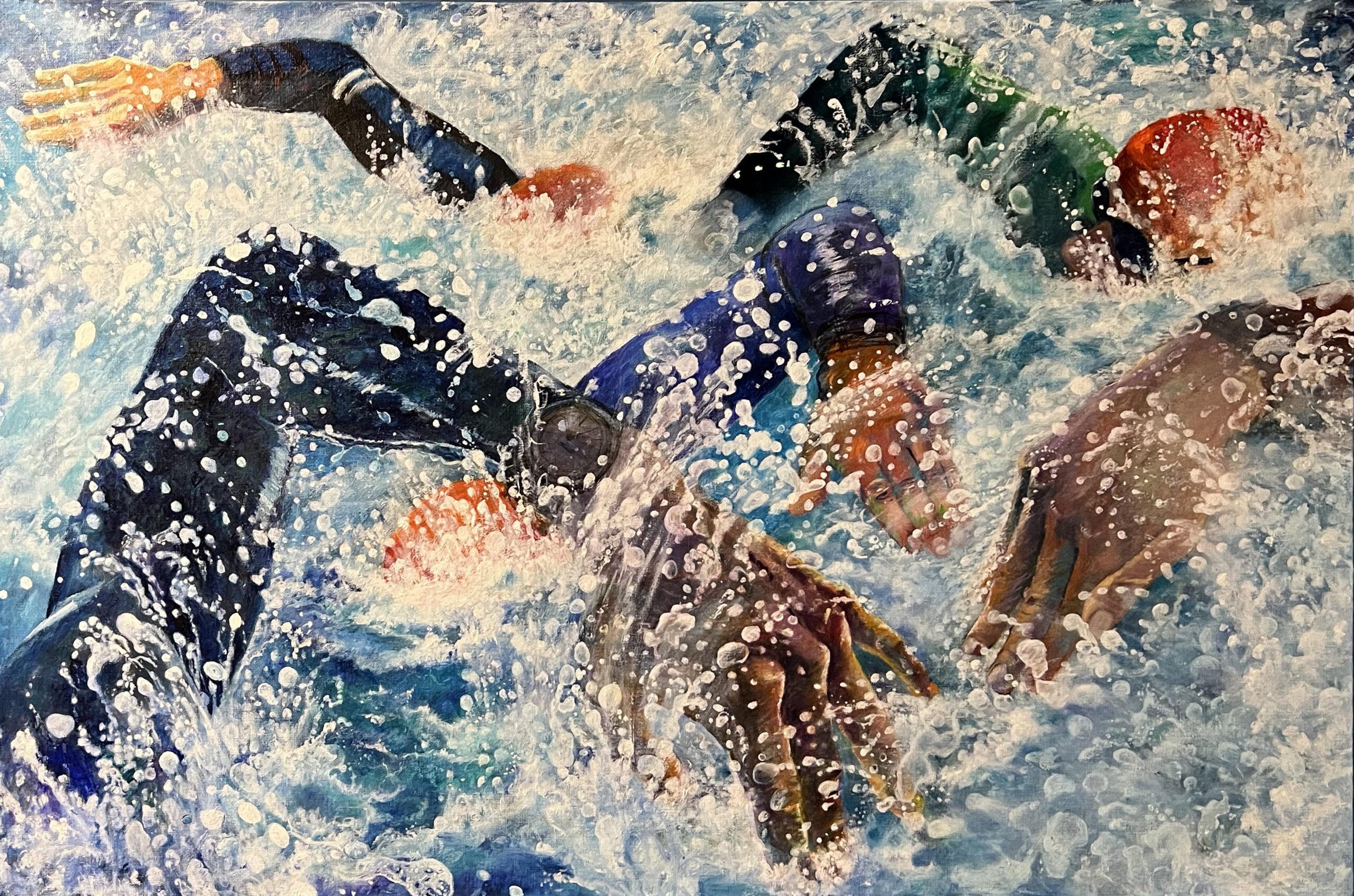 TriSwim Cynthia Wells Triathlon Art