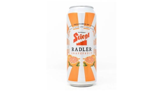 A can of Steigl Radler one of the best shower beers after a workout
