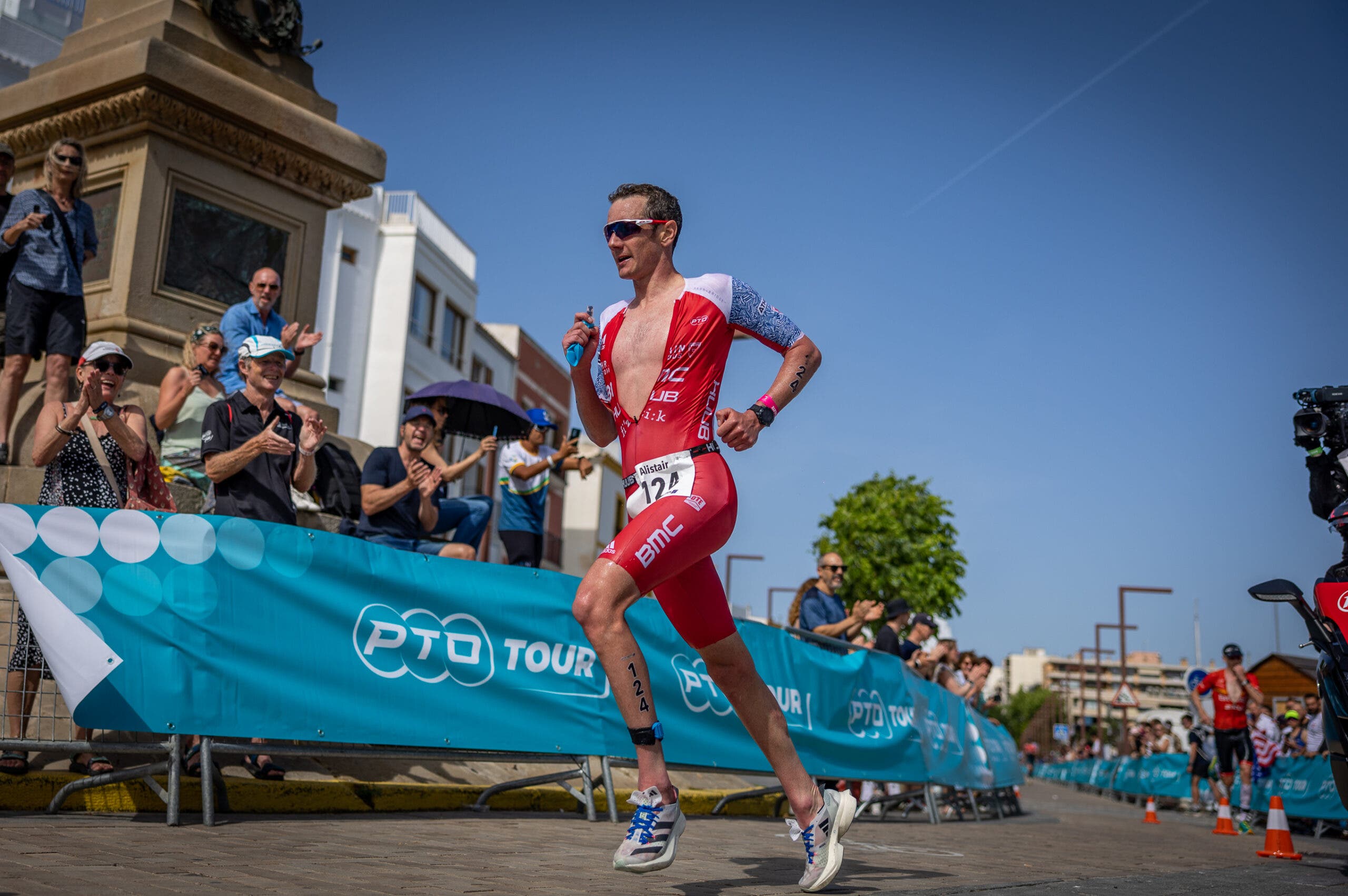 Alistair Brownlee races the 2023 PTO European Open in Ibiza, Spain.