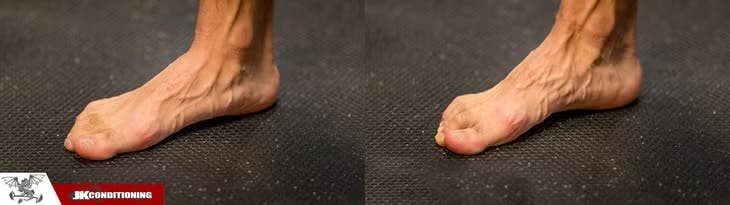 Demonstration on how to do a short foot exercise.